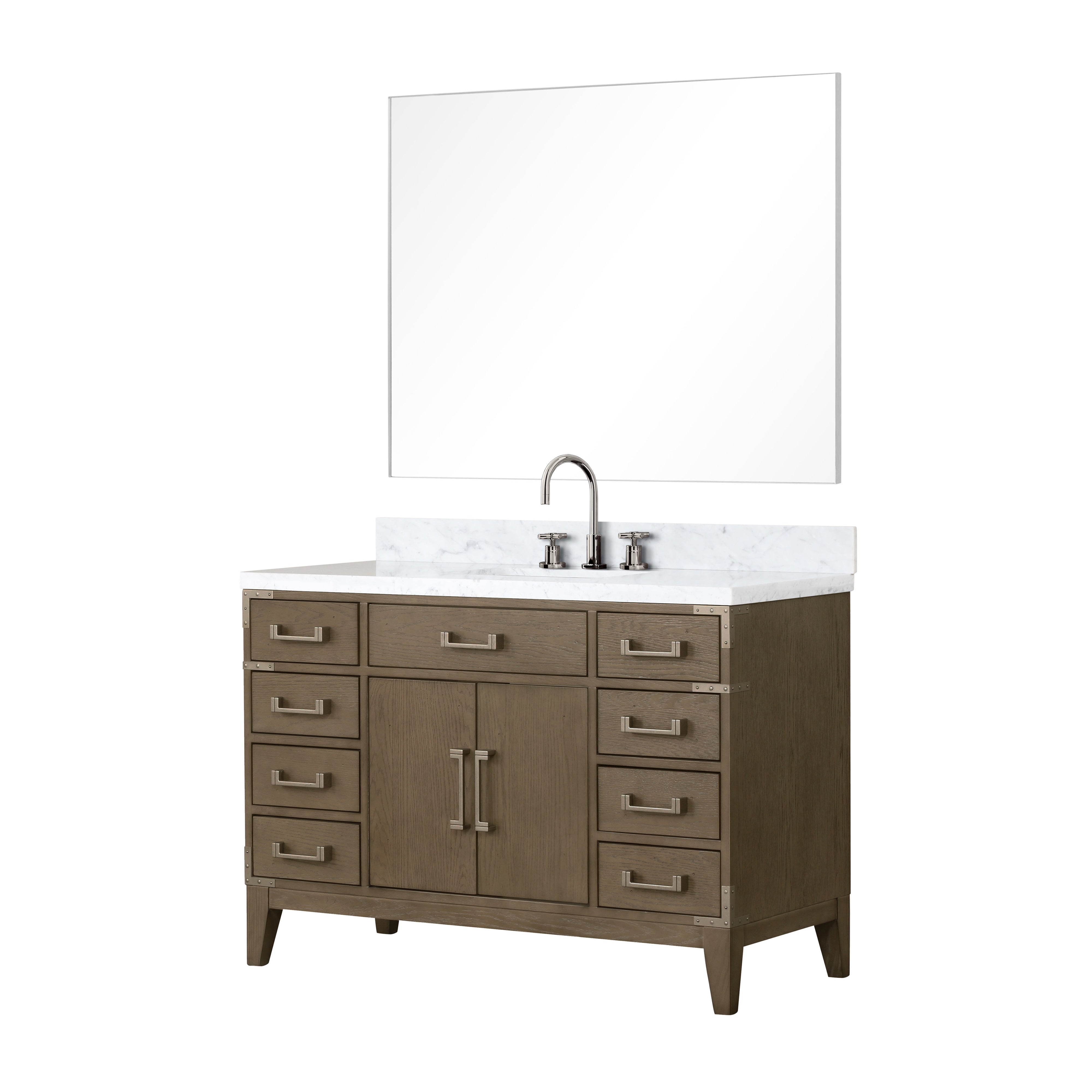 Laurel 48 in W x 22 in D Grey Oak Single Bath Vanity