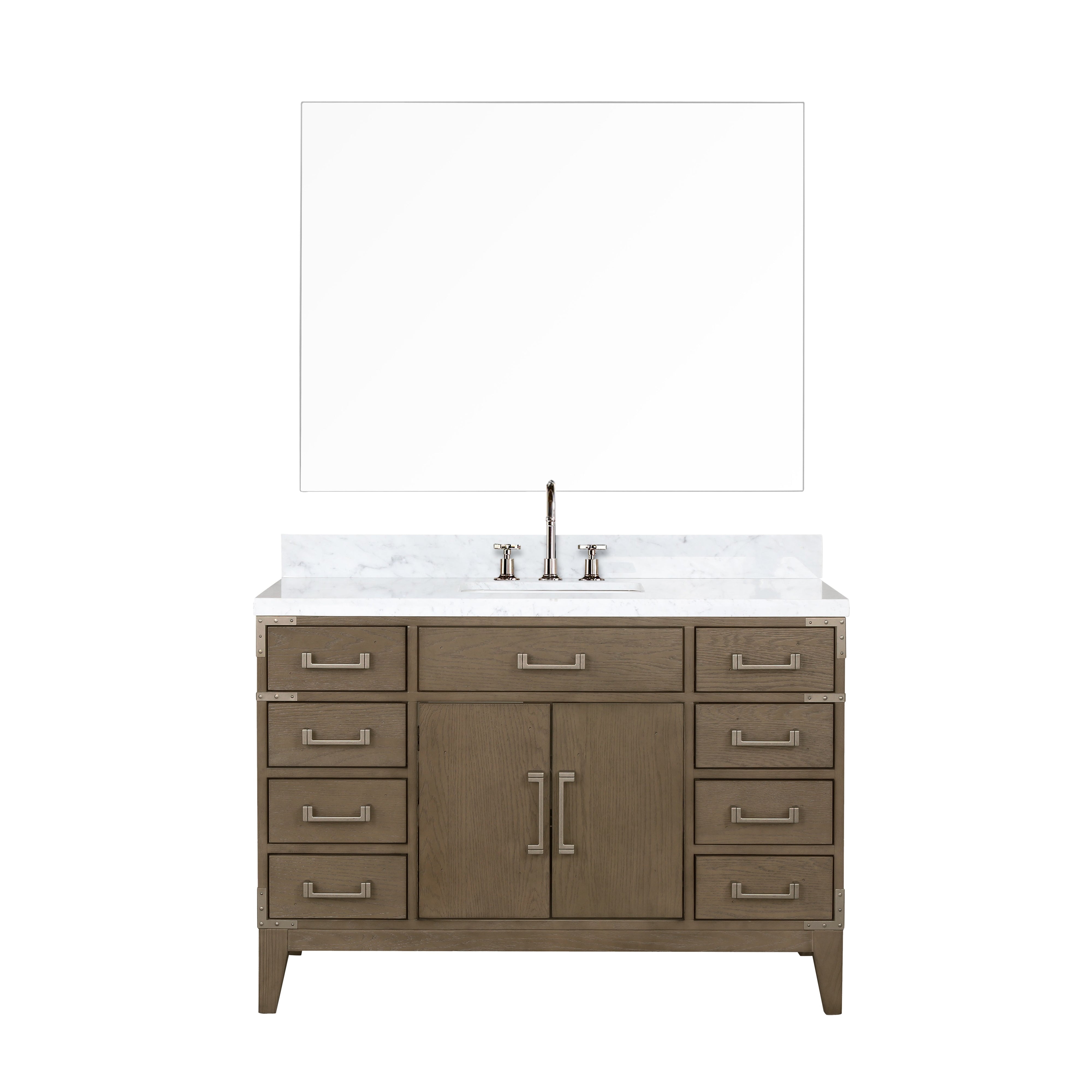 Laurel 48 in W x 22 in D Grey Oak Single Bath Vanity