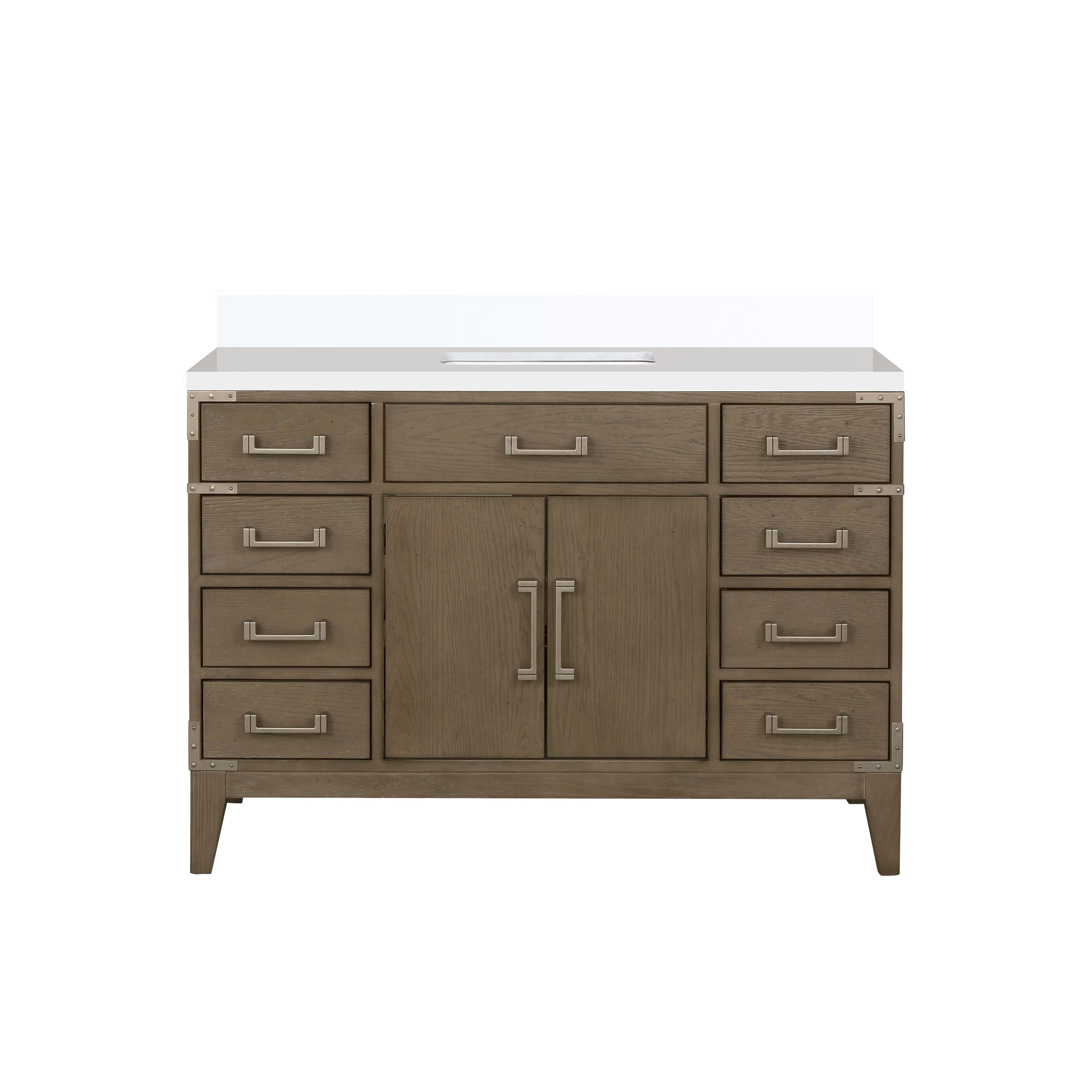 Laurel 48 in W x 22 in D Grey Oak Single Bath Vanity