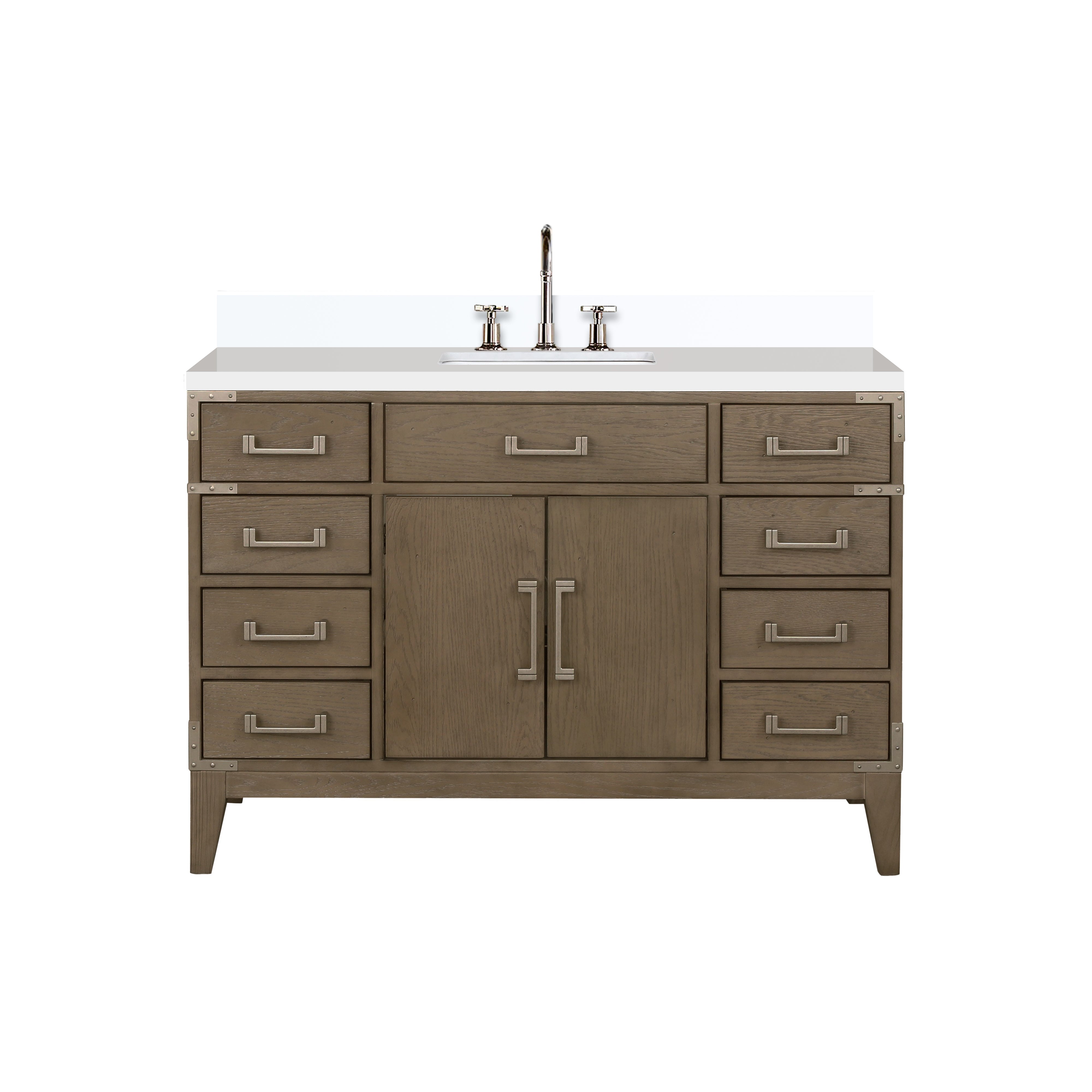 Laurel 48 in W x 22 in D Grey Oak Single Bath Vanity