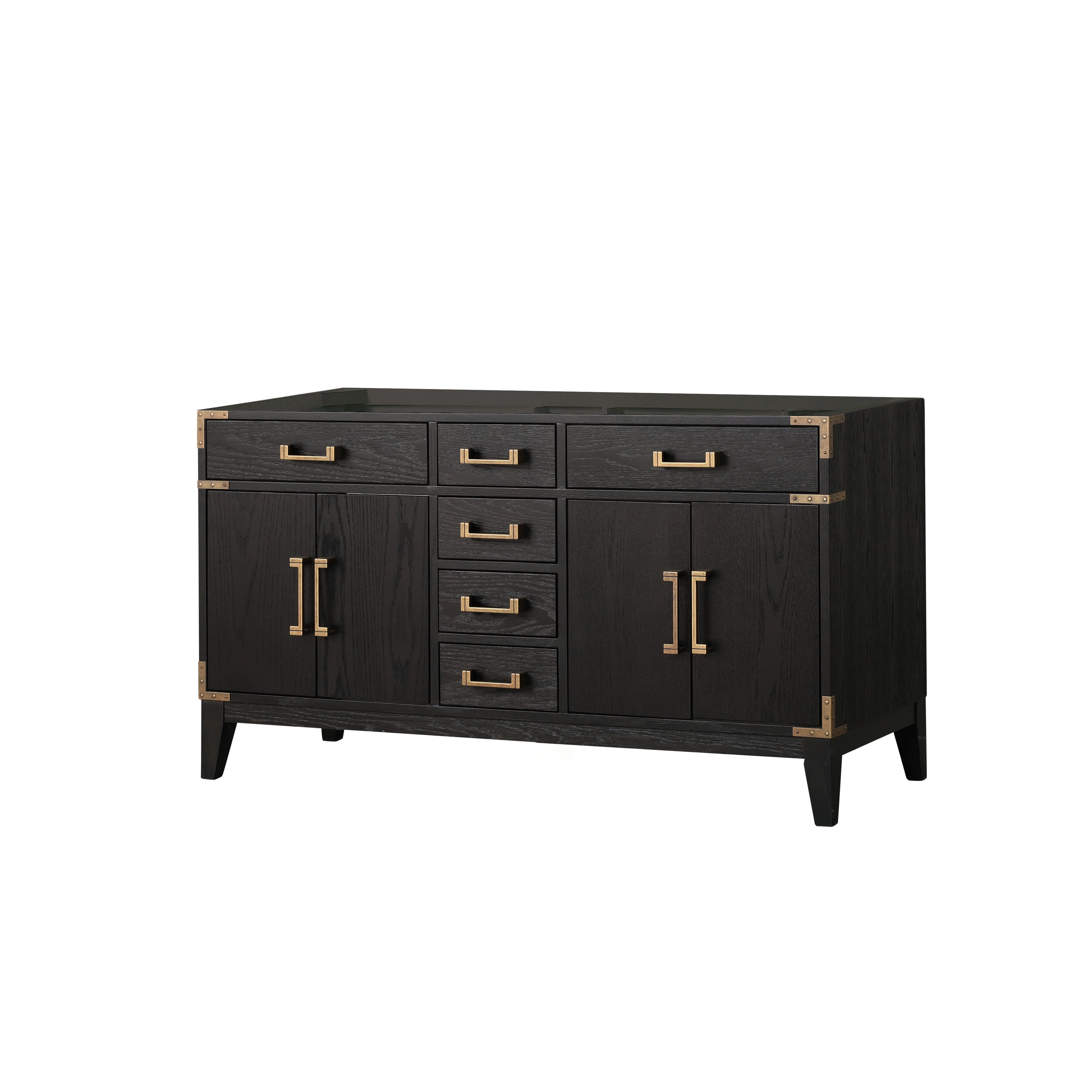 Laurel 60 in W x 22 in D Black Oak Double Bath Vanity