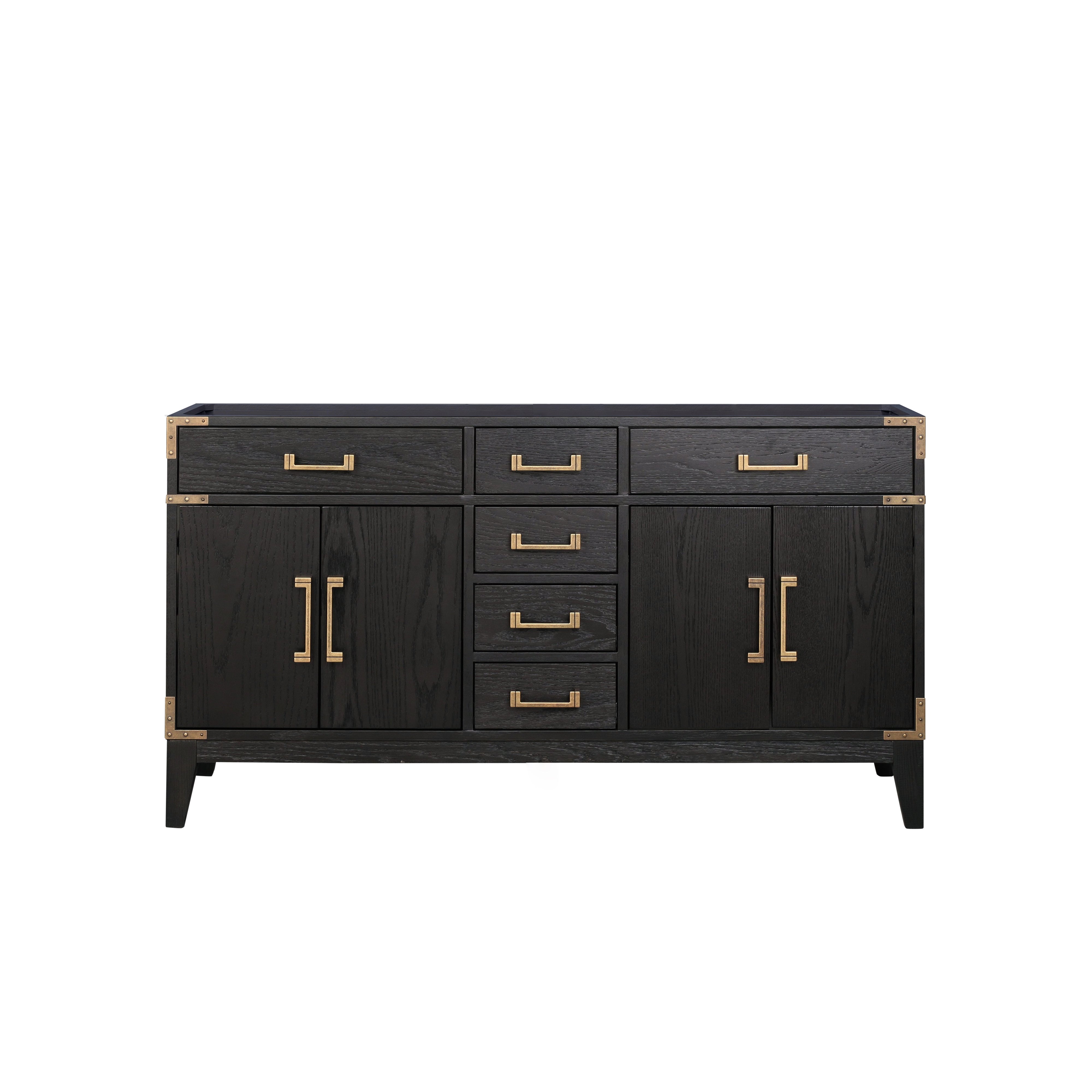 Laurel 60 in W x 22 in D Black Oak Double Bath Vanity