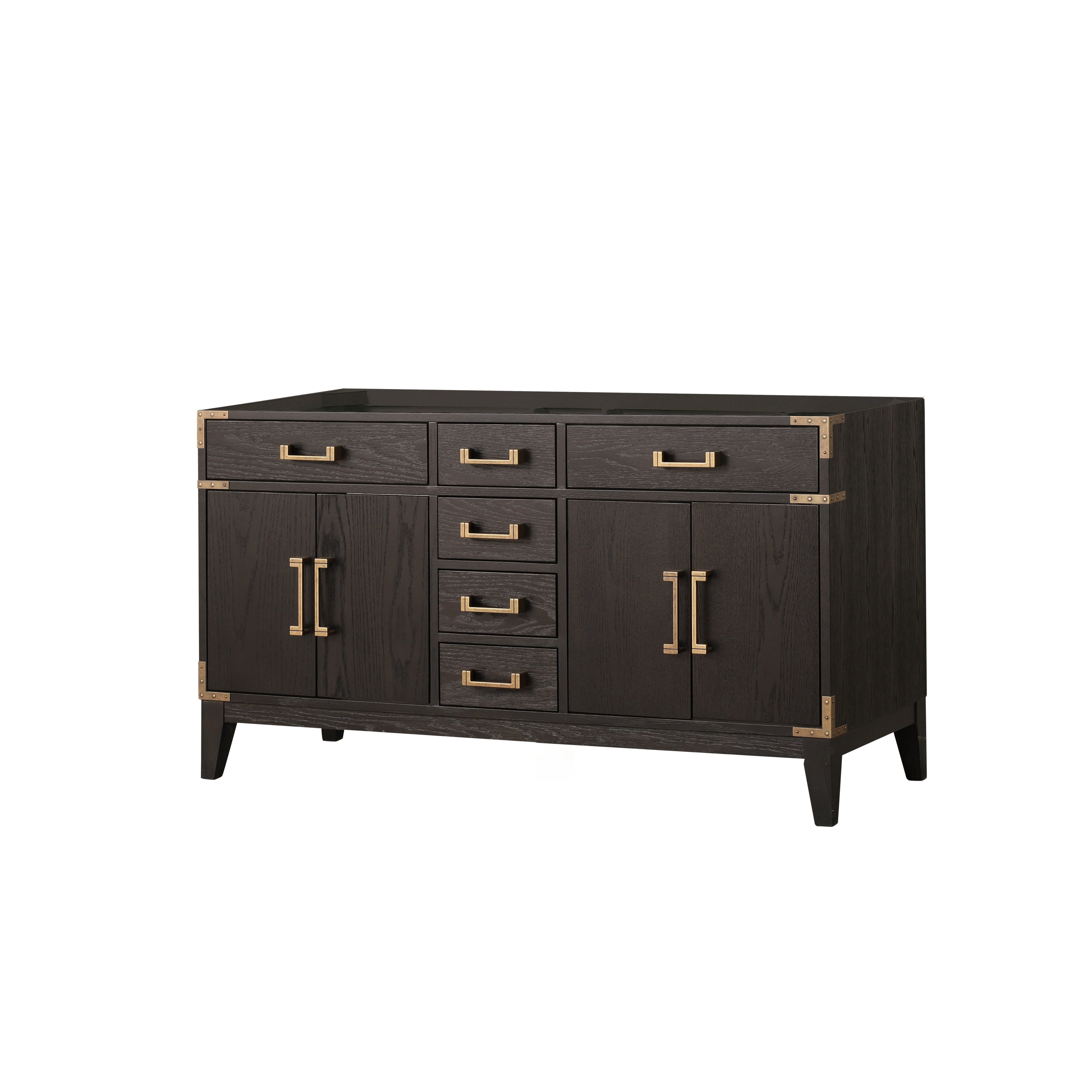 Laurel 60 in W x 22 in D Brown Oak Double Bath Vanity