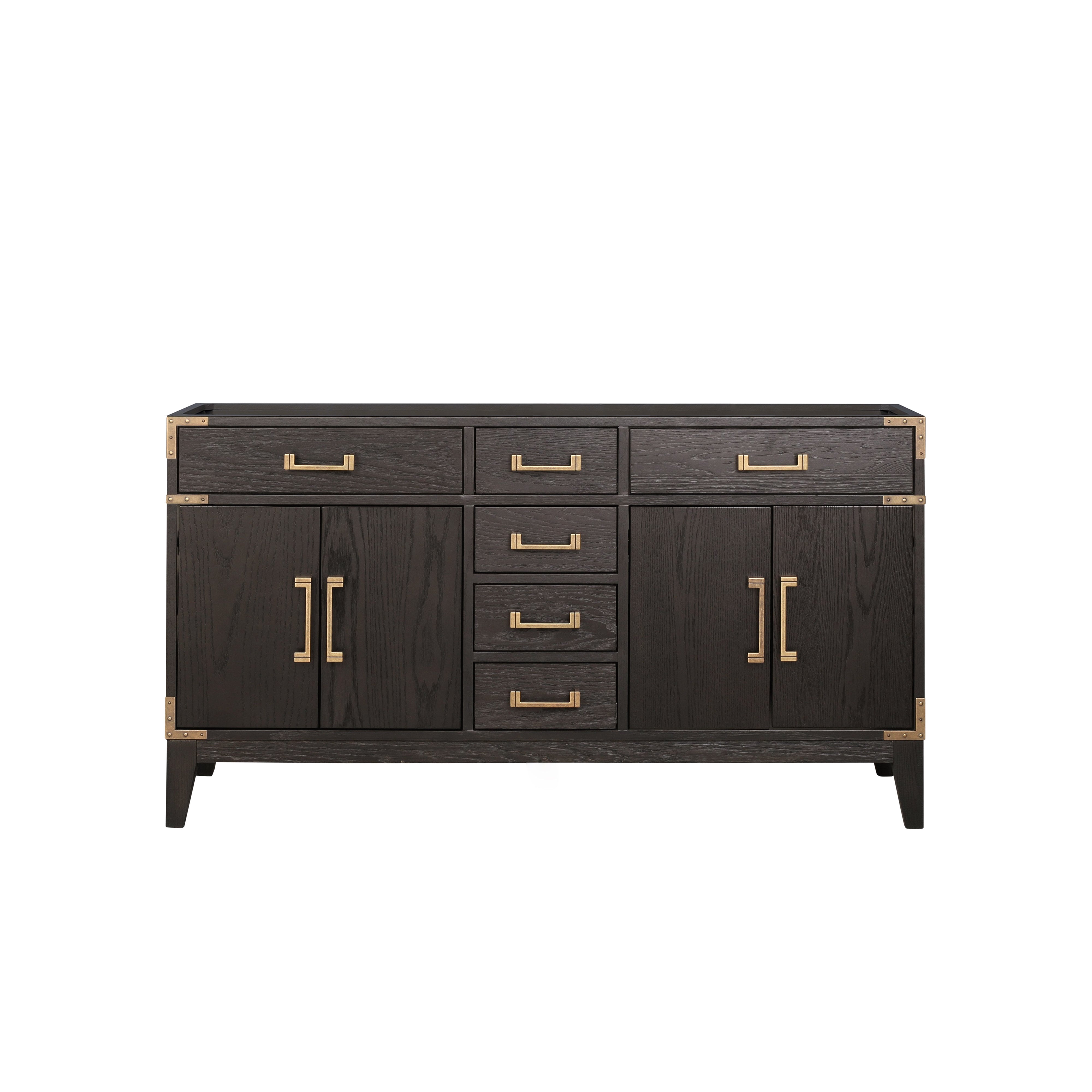 Laurel 60 in W x 22 in D Brown Oak Double Bath Vanity