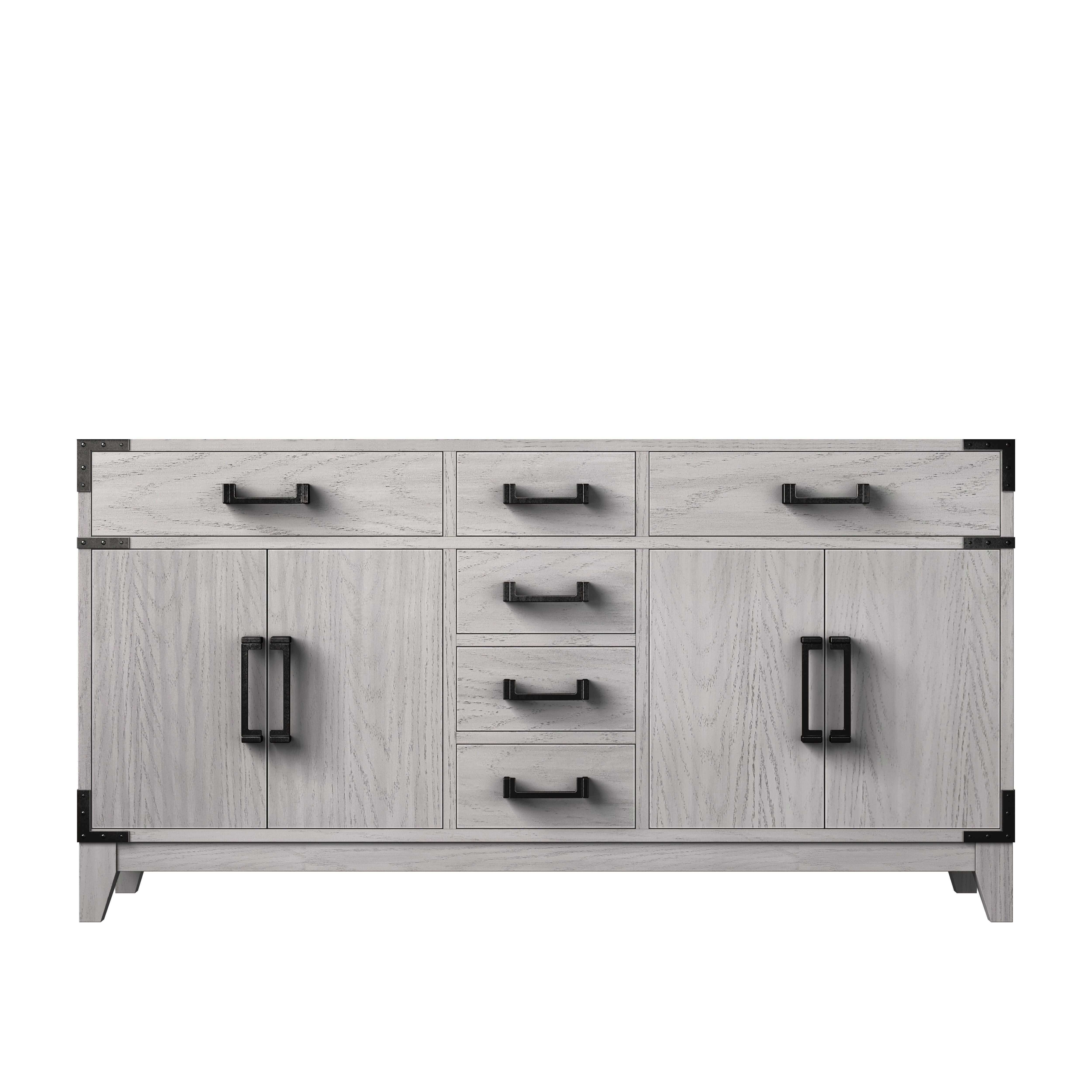 Laurel 60 in W x 22 in D White Oak Double Bath Vanity