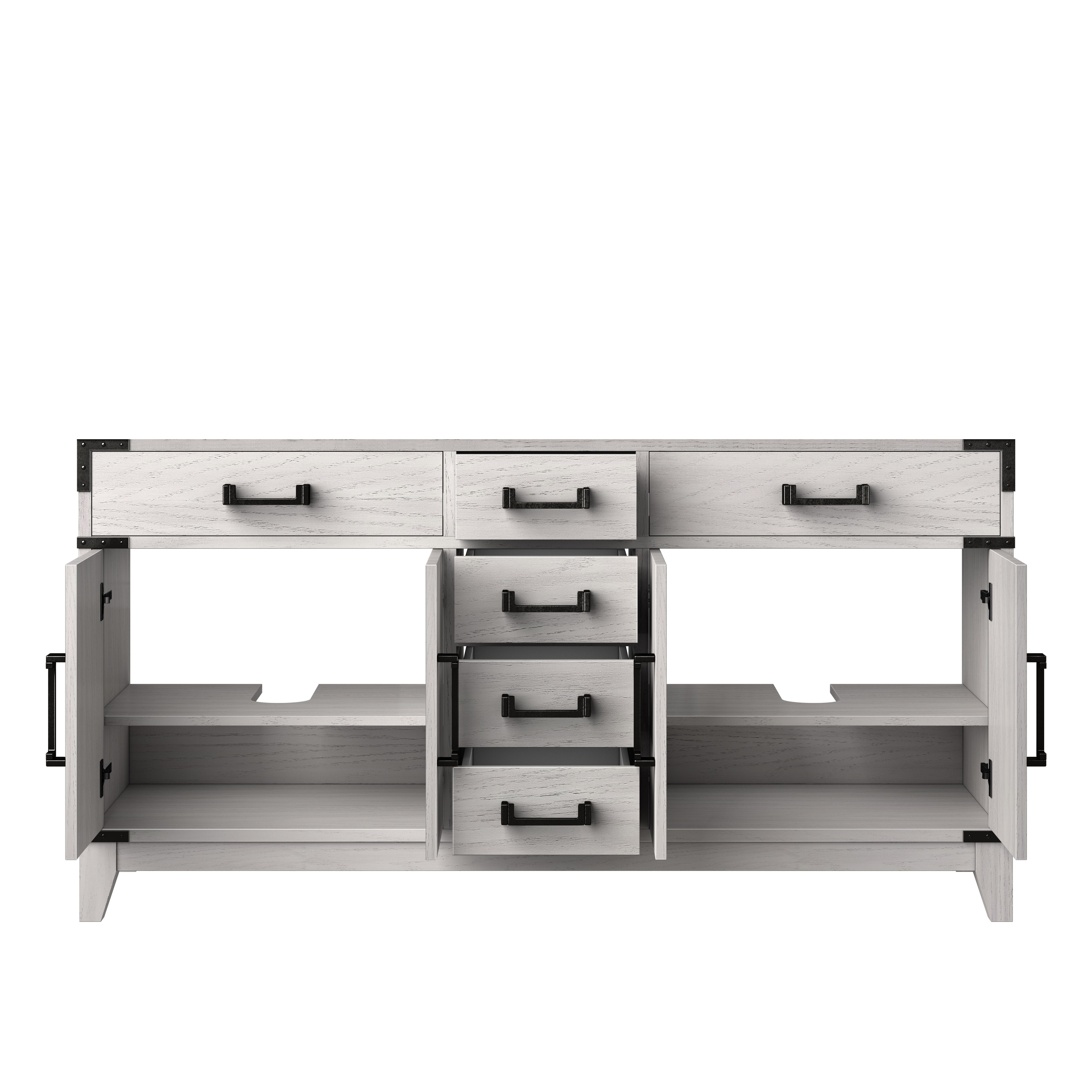 Laurel 60 in W x 22 in D White Oak Double Bath Vanity