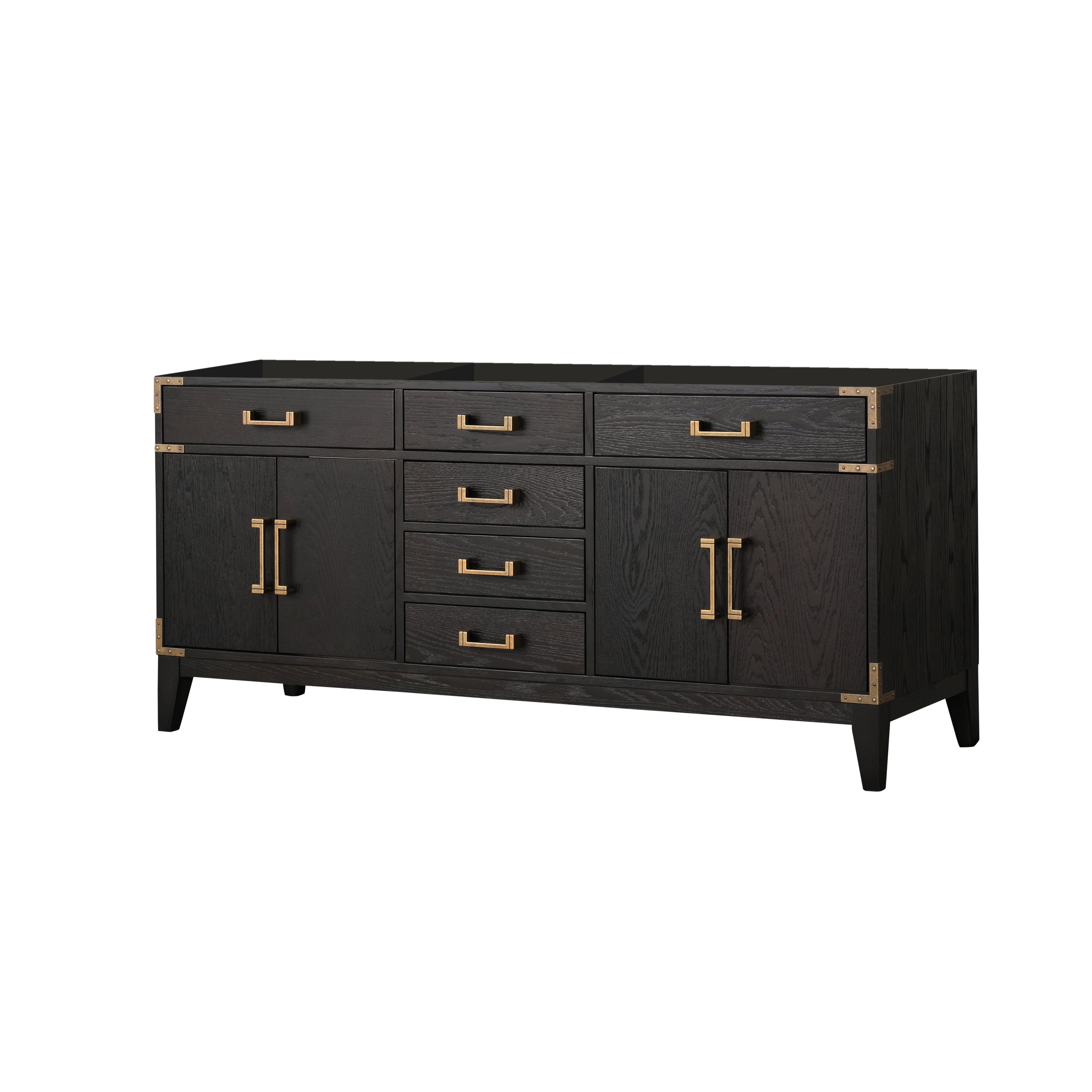 Laurel 72 in W x 22 in D Black Oak Double Bath Vanity