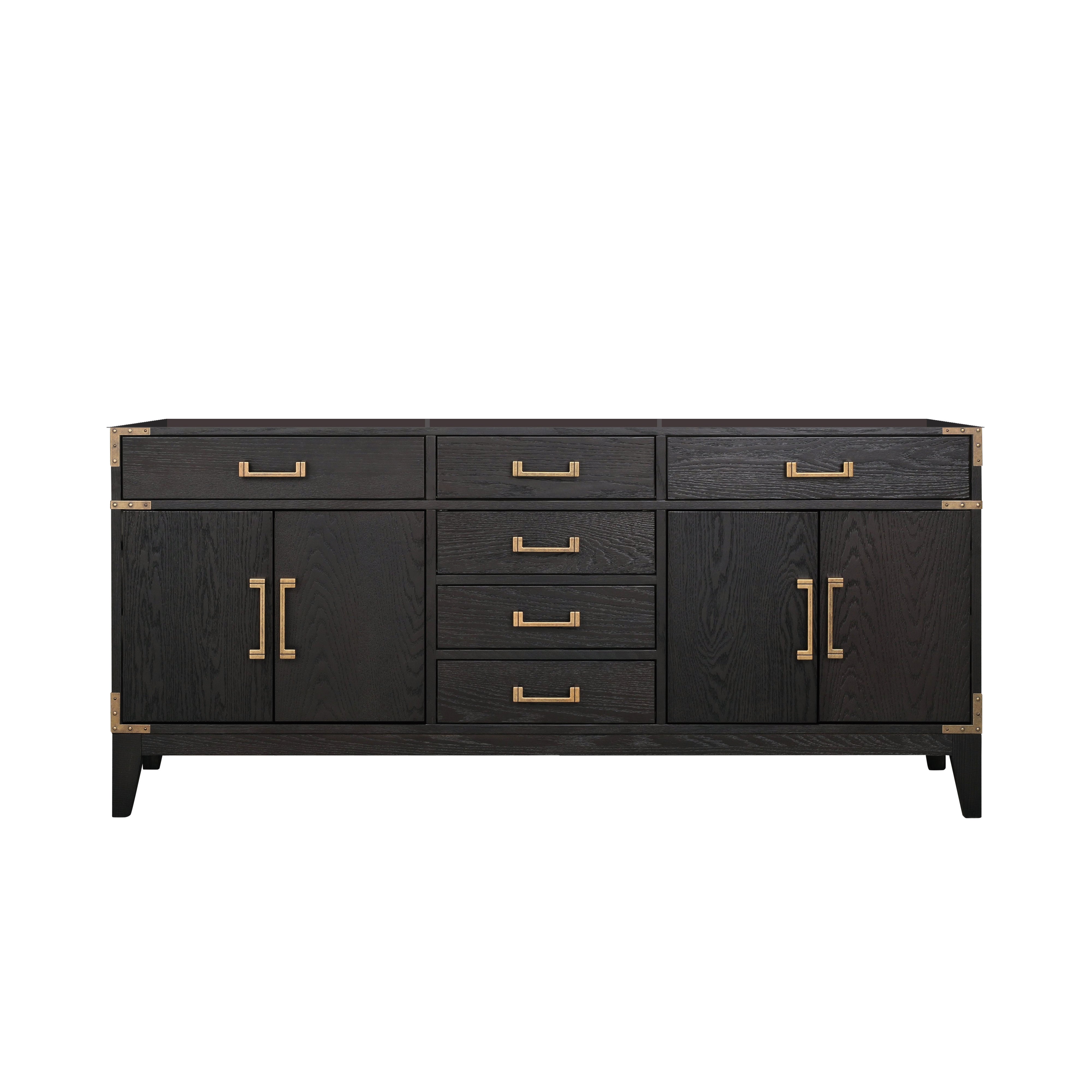 Laurel 72 in W x 22 in D Black Oak Double Bath Vanity