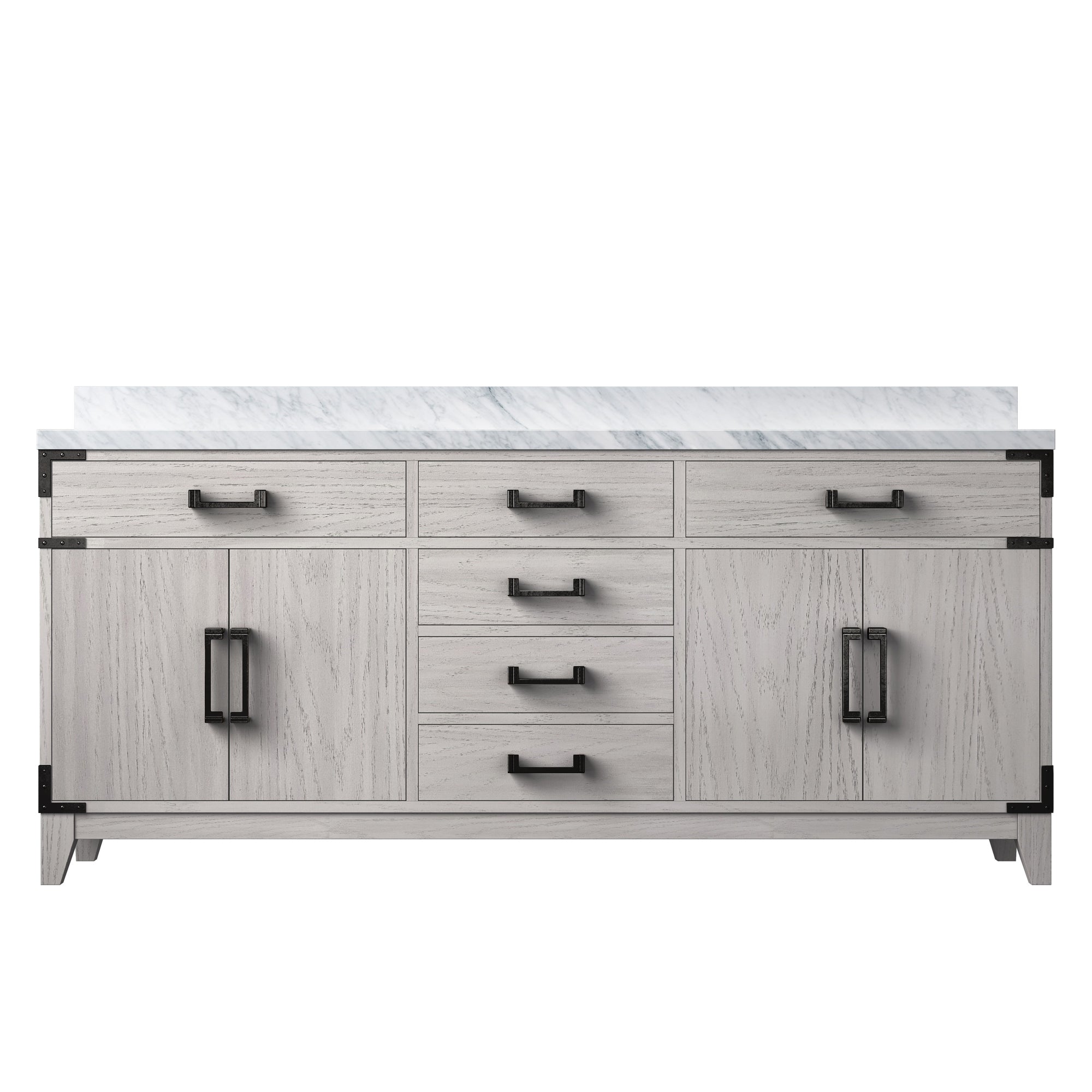 Laurel 72 in W x 22 in D White Oak Double Bath Vanity