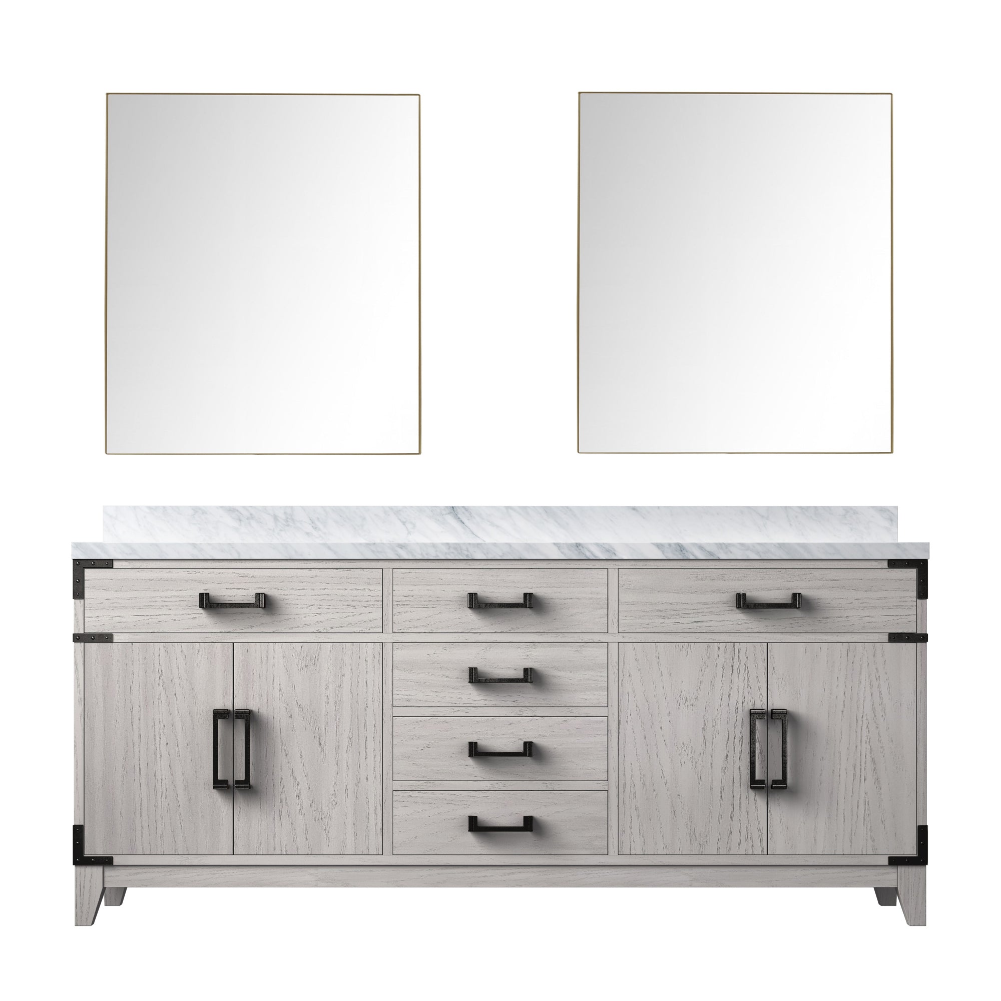 Laurel 72 in W x 22 in D White Oak Double Bath Vanity