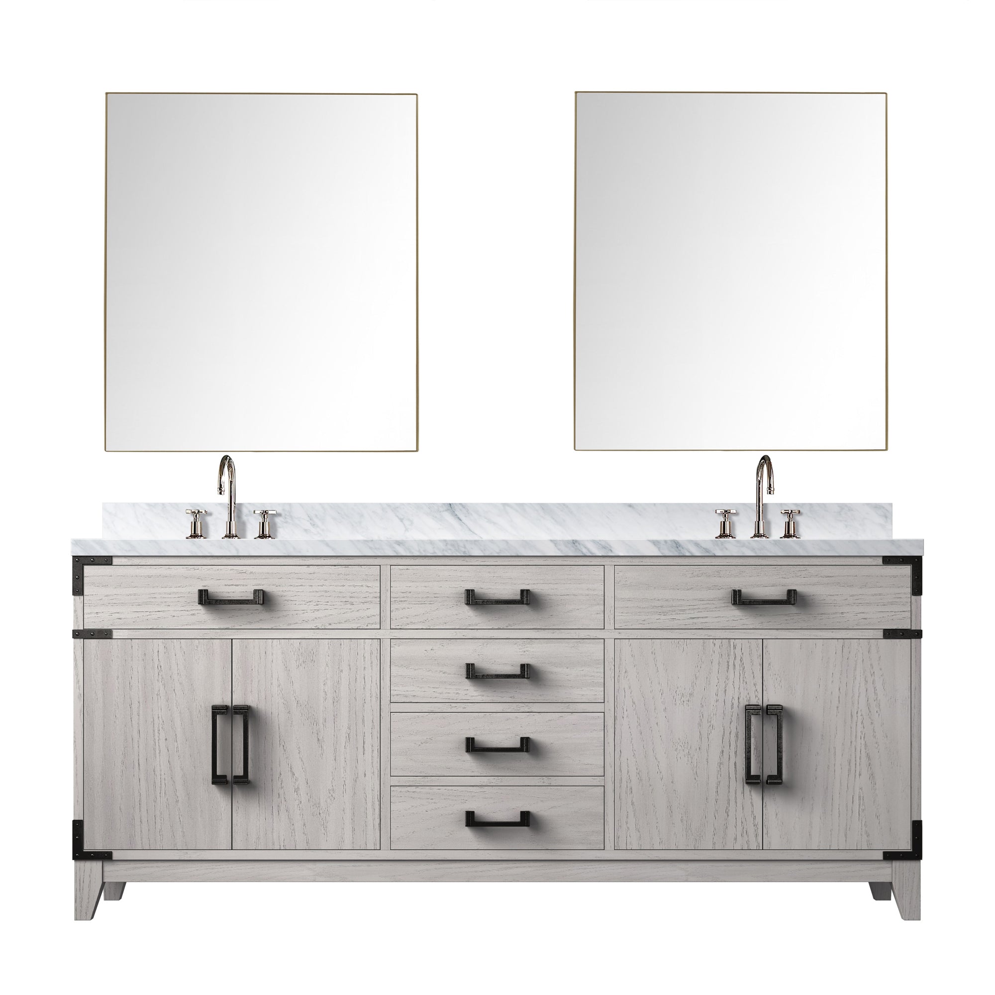 Laurel 72 in W x 22 in D White Oak Double Bath Vanity