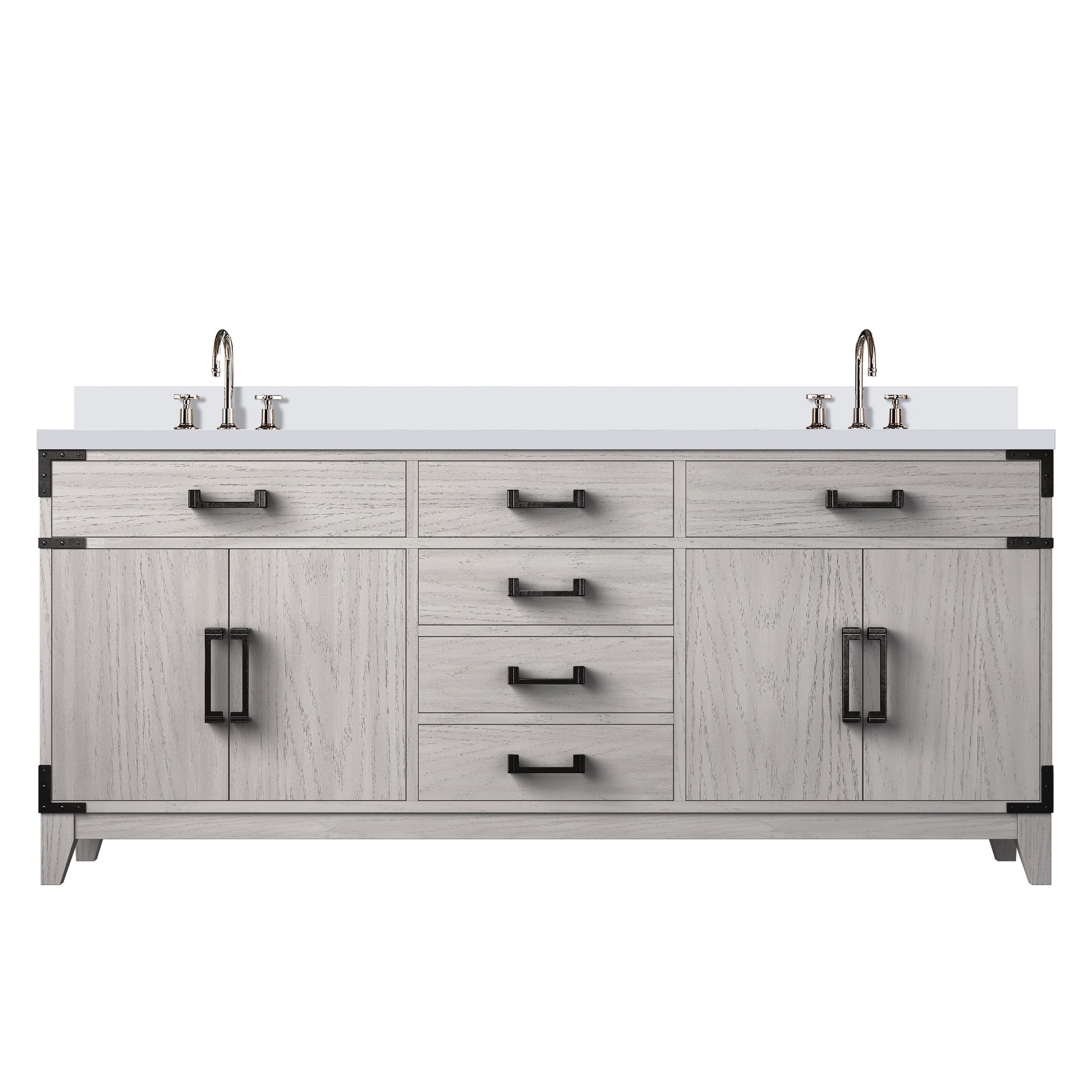 Laurel 72 in W x 22 in D White Oak Double Bath Vanity