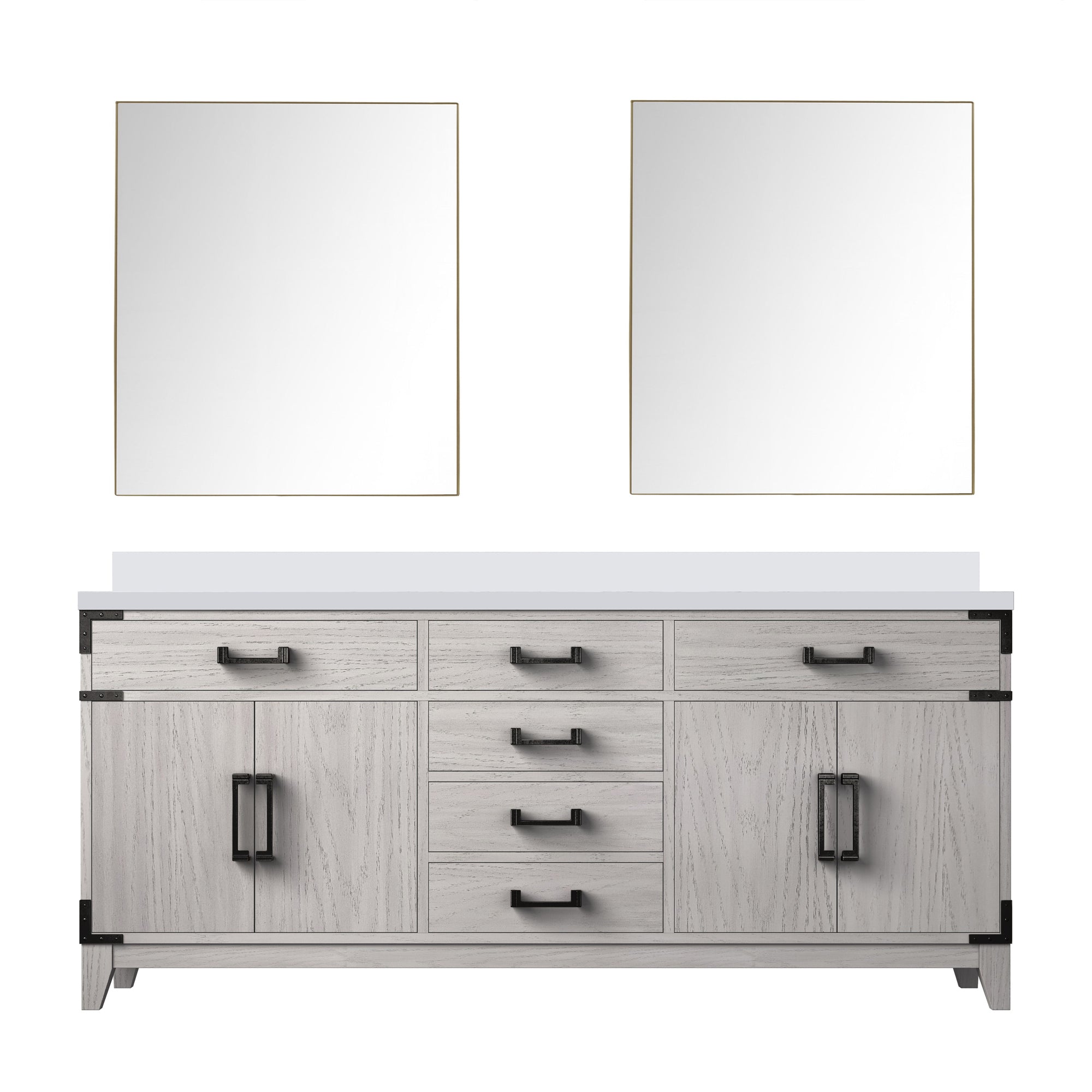 Laurel 72 in W x 22 in D White Oak Double Bath Vanity