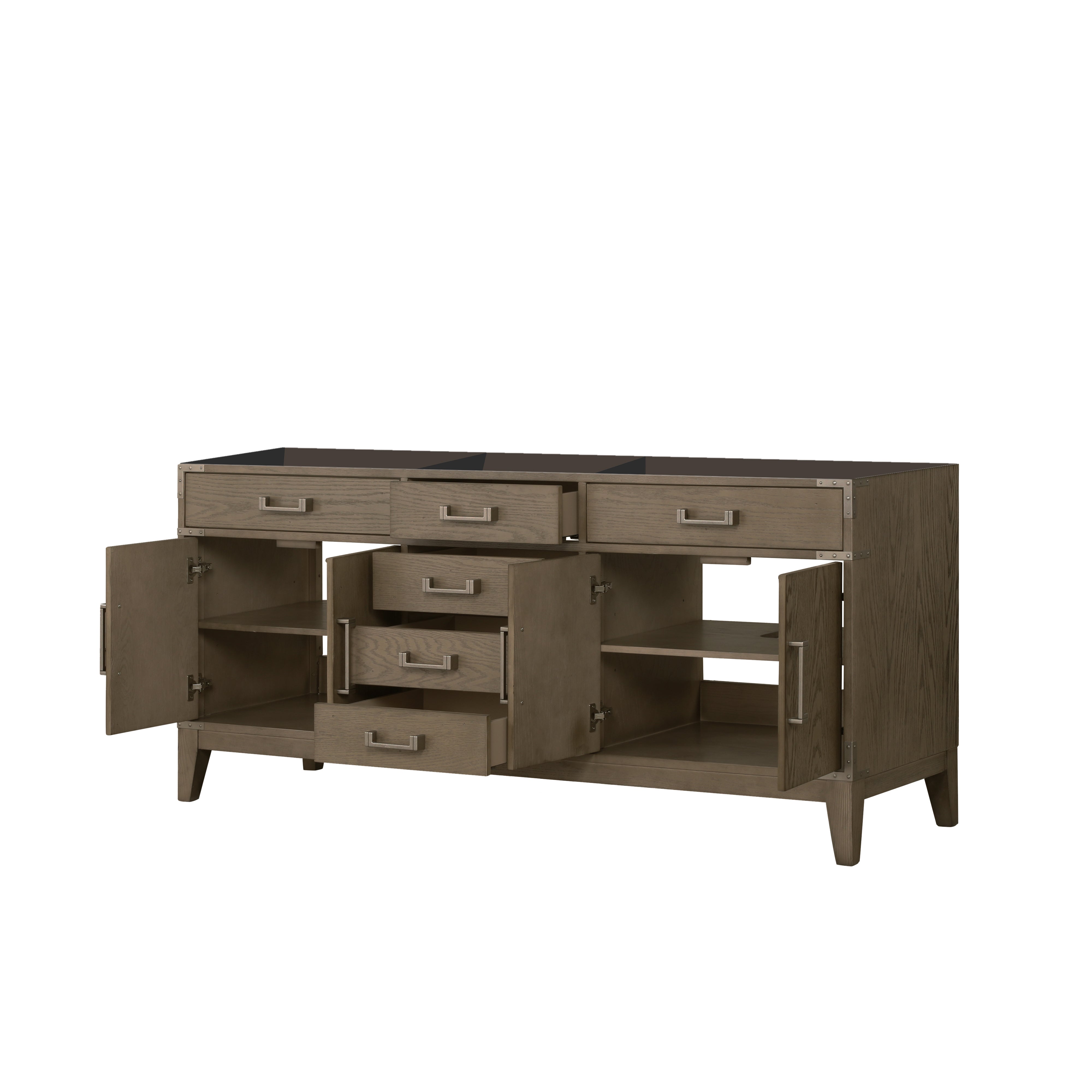 Laurel 72 in W x 22 in D Grey Oak Double Bath Vanity