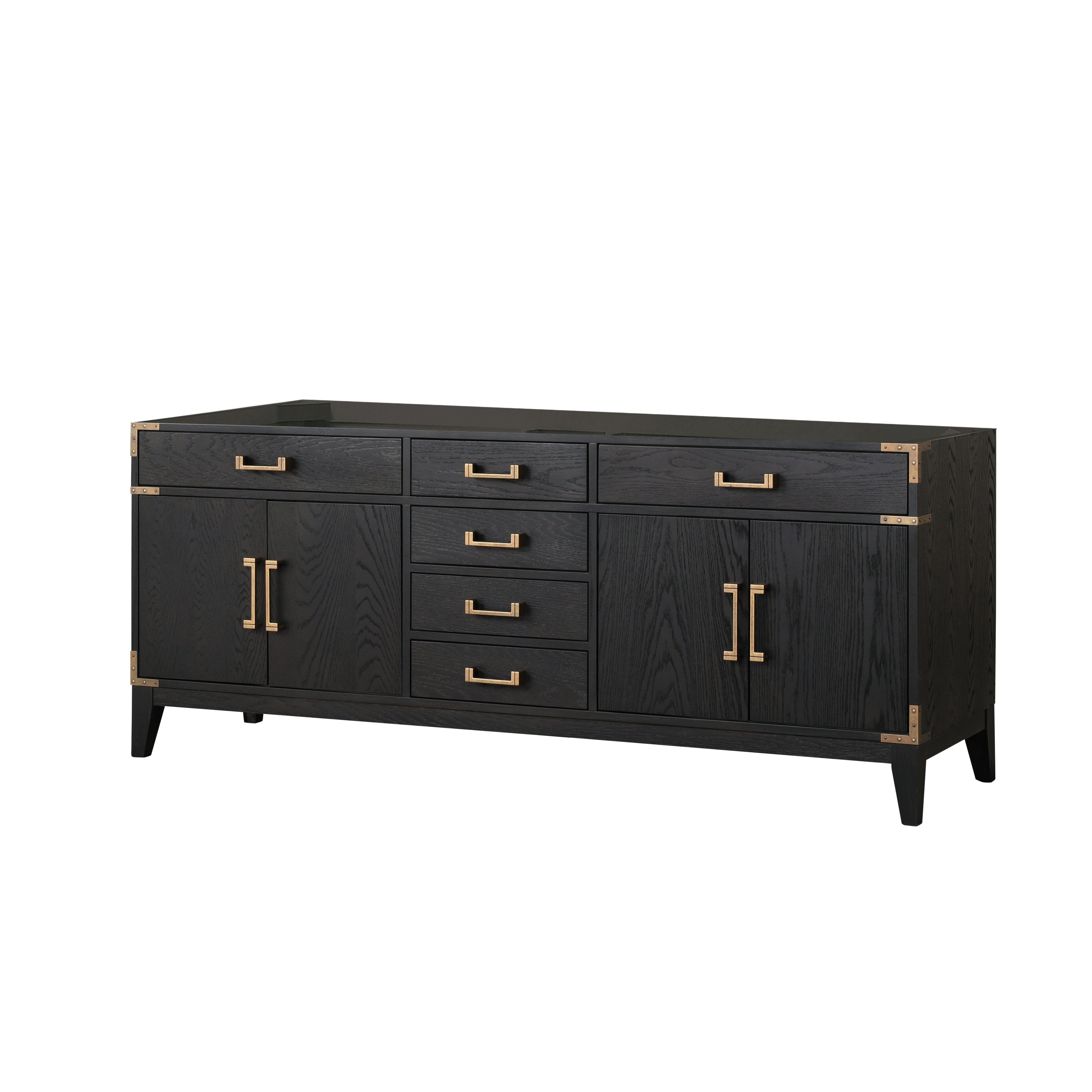 Laurel 80 in W x 22 in D Black Oak Double Bath Vanity