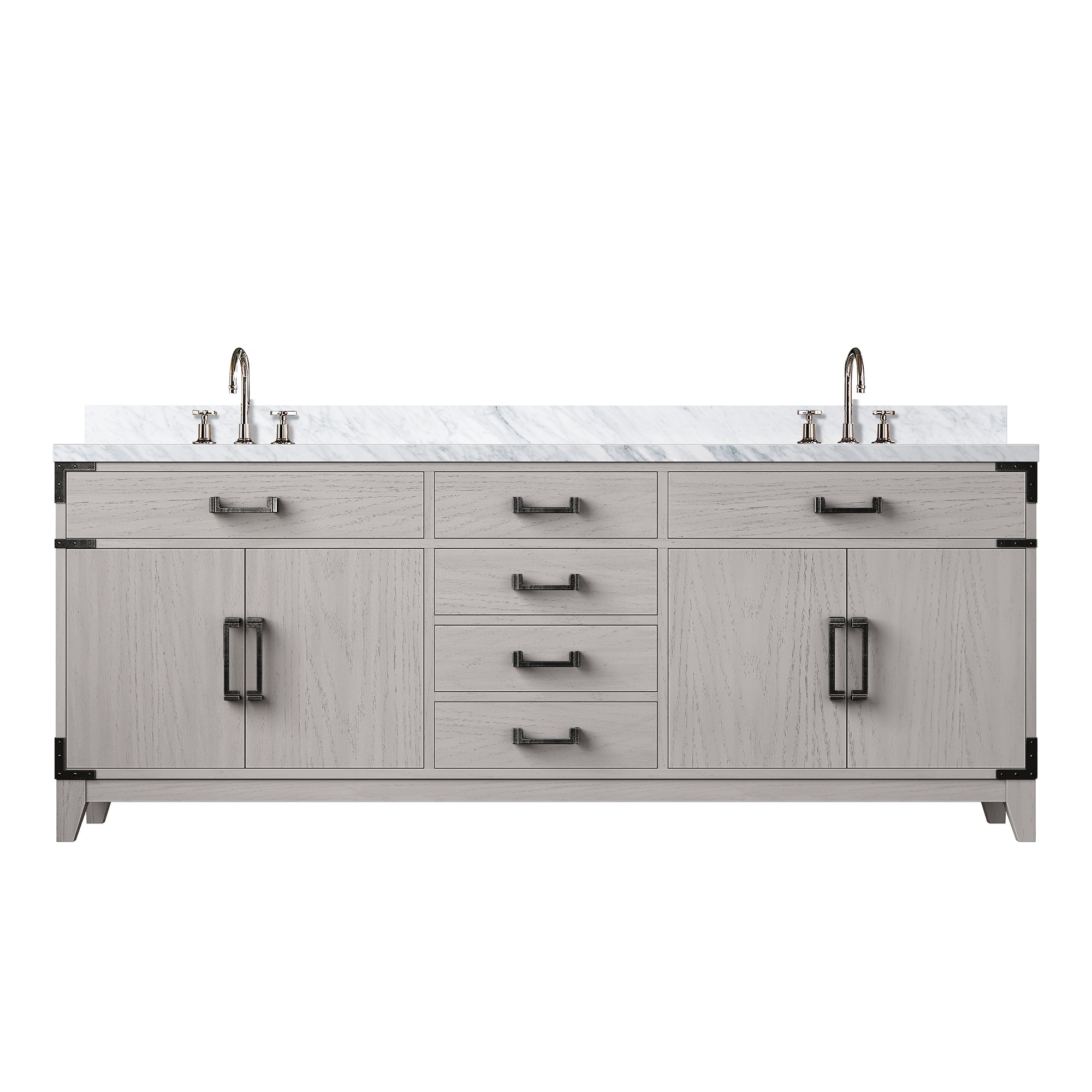 Laurel 80 in W x 22 in D White Oak Double Bath Vanity