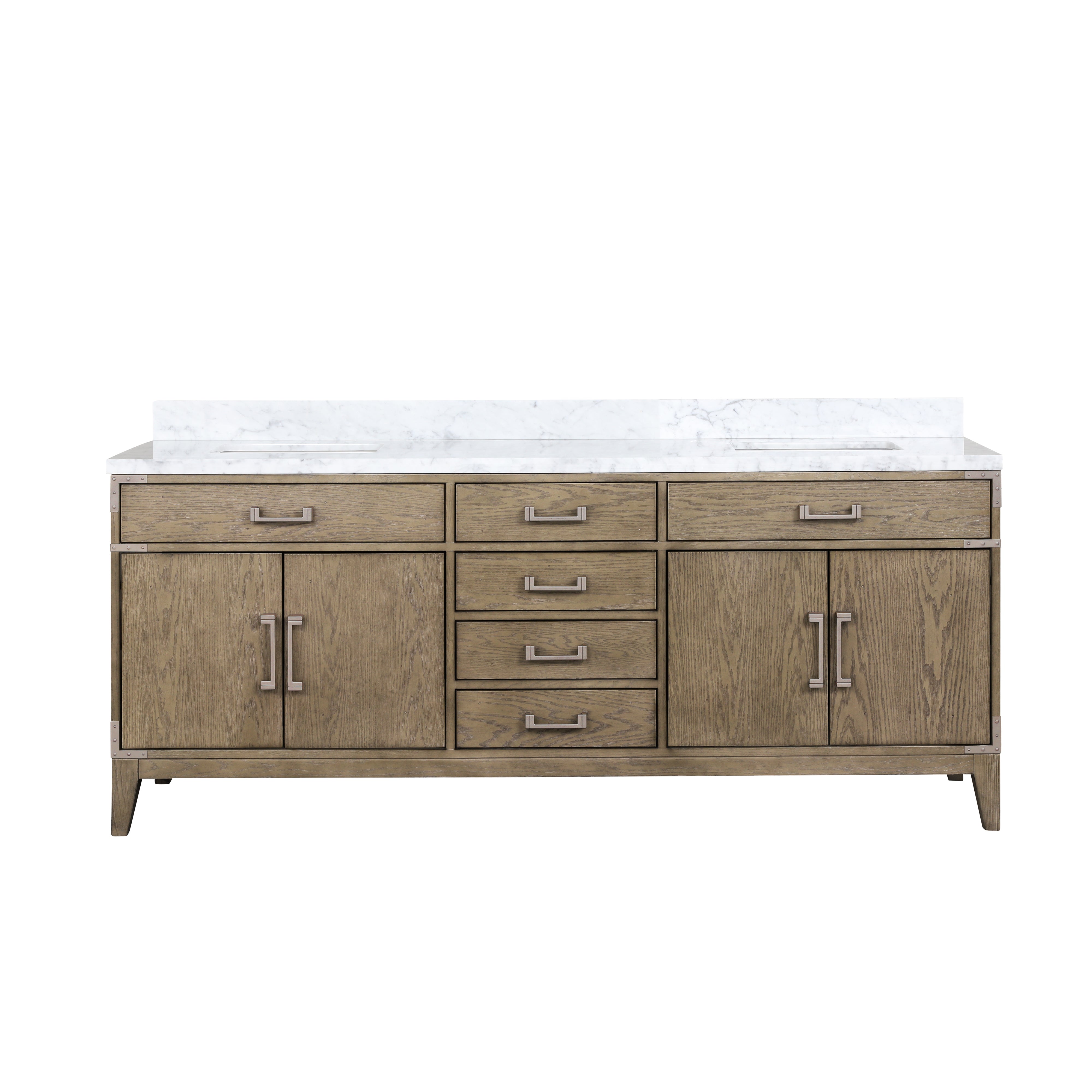 Laurel 80 in W x 22 in D Grey Oak Double Bath Vanity