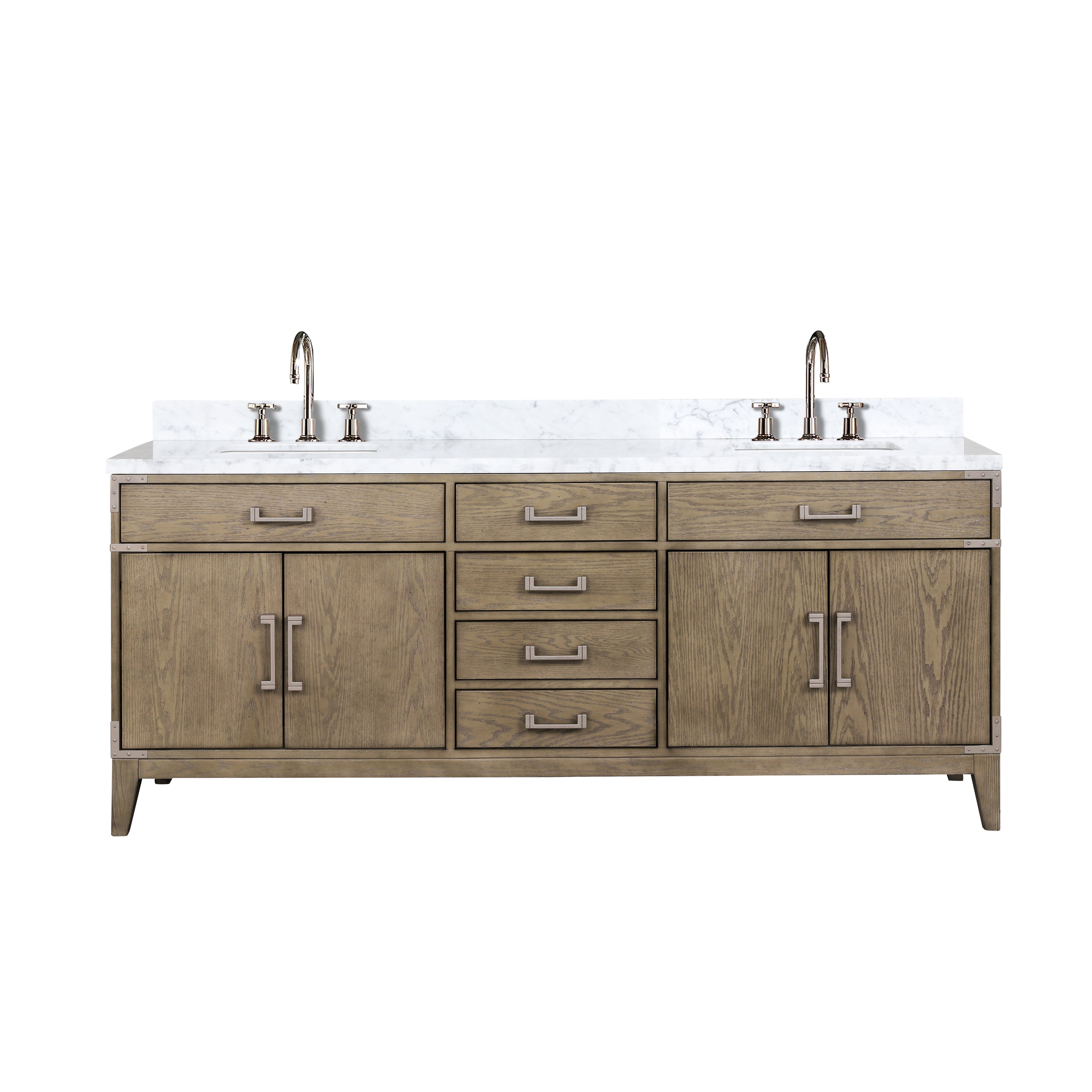 Laurel 80 in W x 22 in D Grey Oak Double Bath Vanity