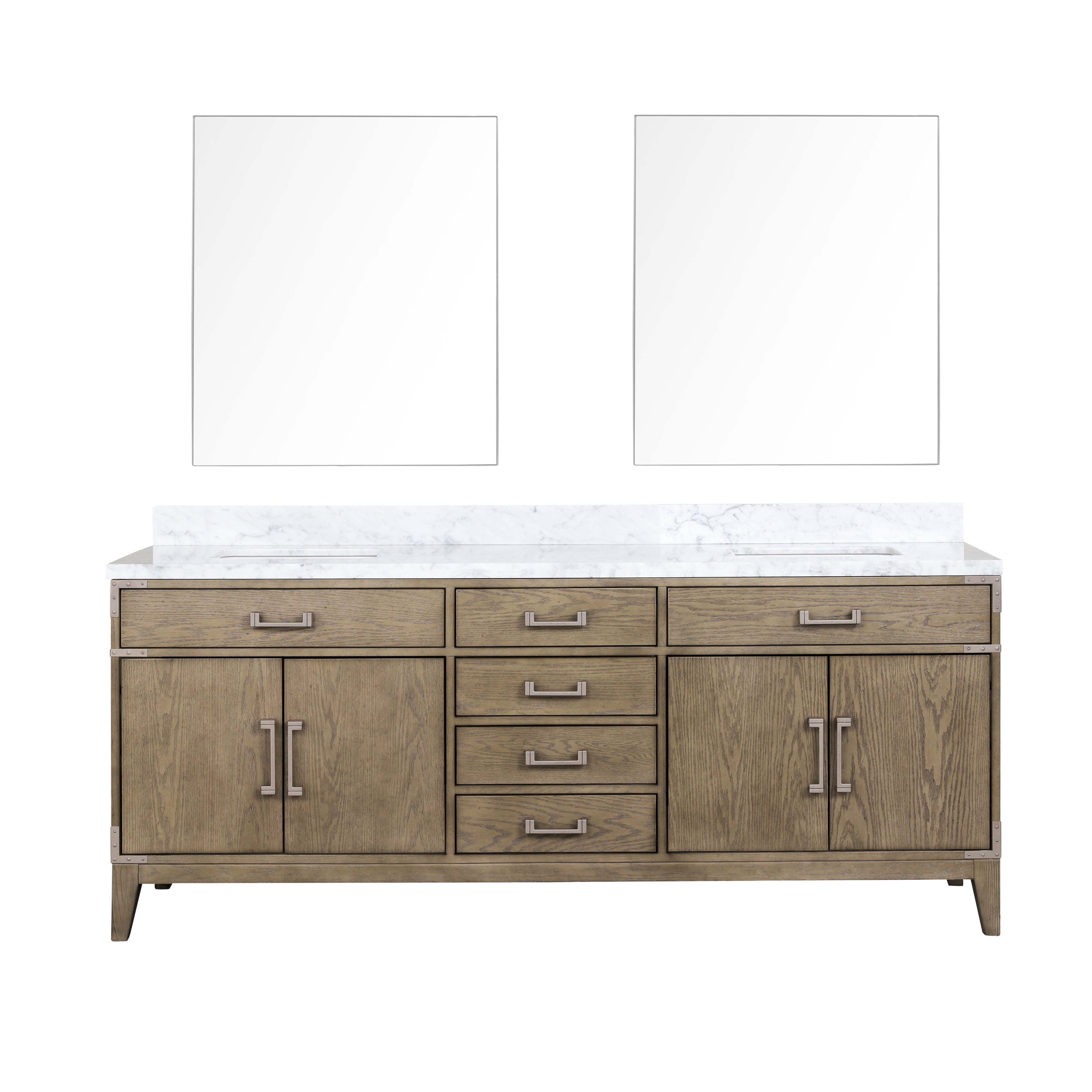 Laurel 80 in W x 22 in D Grey Oak Double Bath Vanity