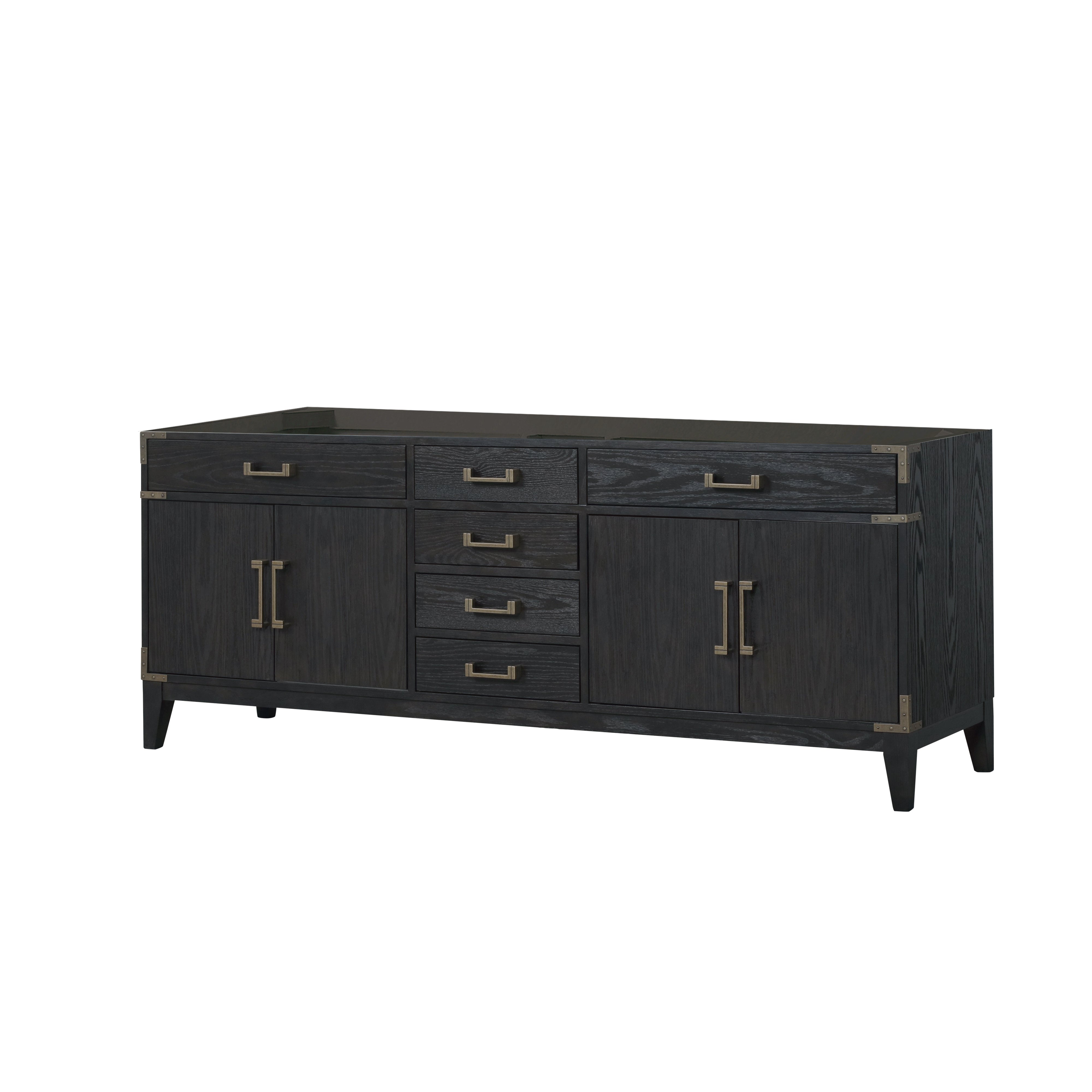 Laurel 84 in W x 22 in D Black Oak Double Bath Vanity