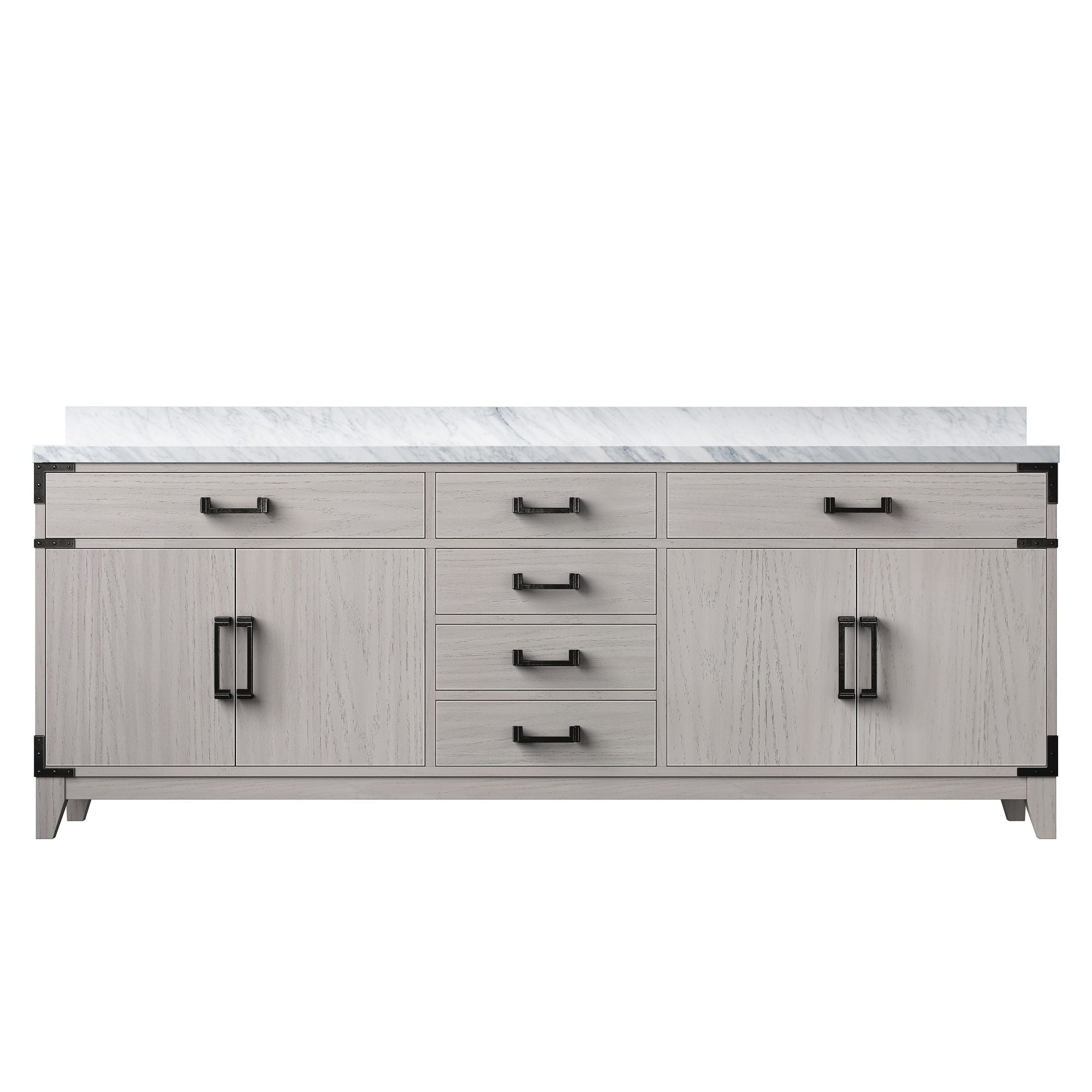 Laurel 84 in W x 22 in D White Oak Double Bath Vanity