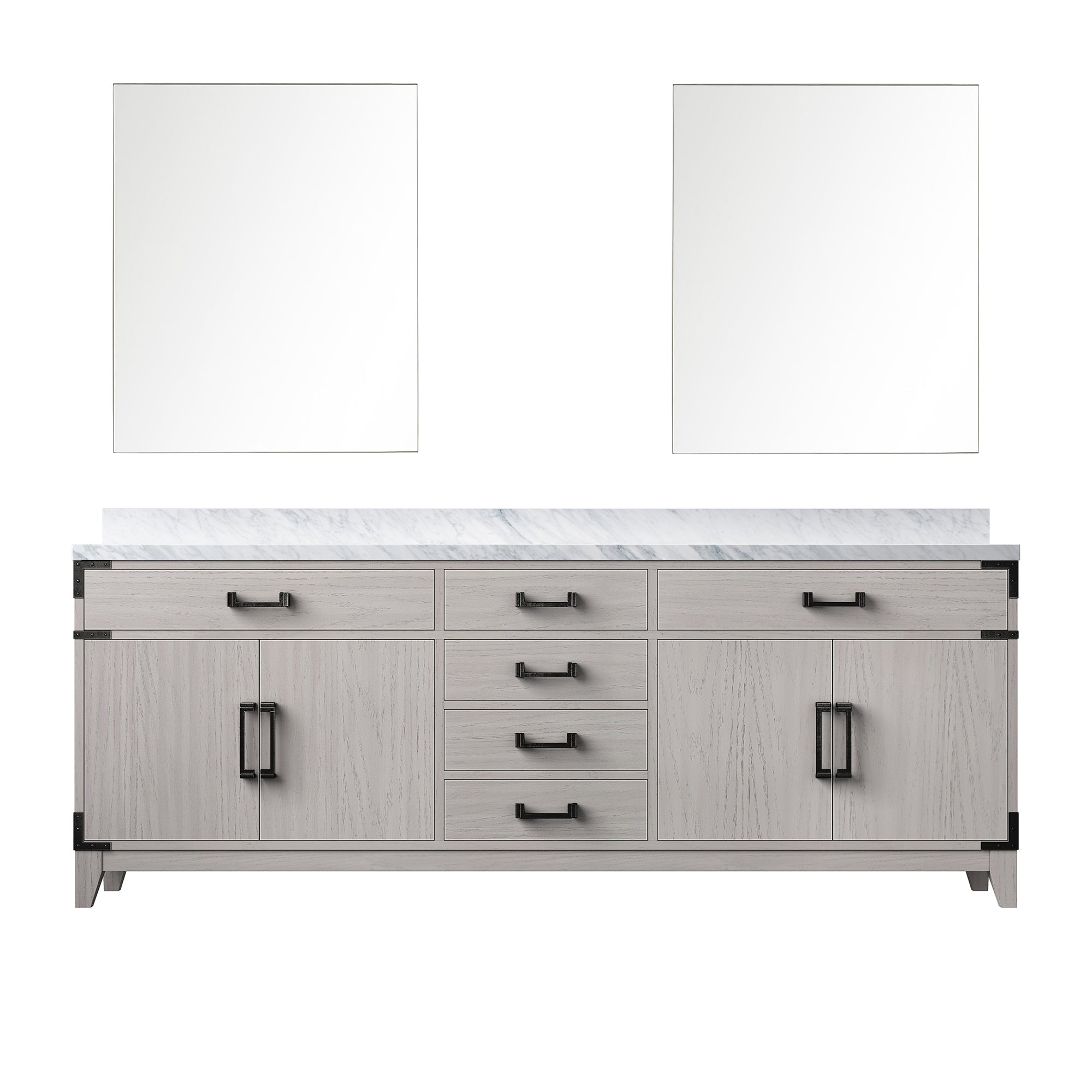 Laurel 84 in W x 22 in D White Oak Double Bath Vanity