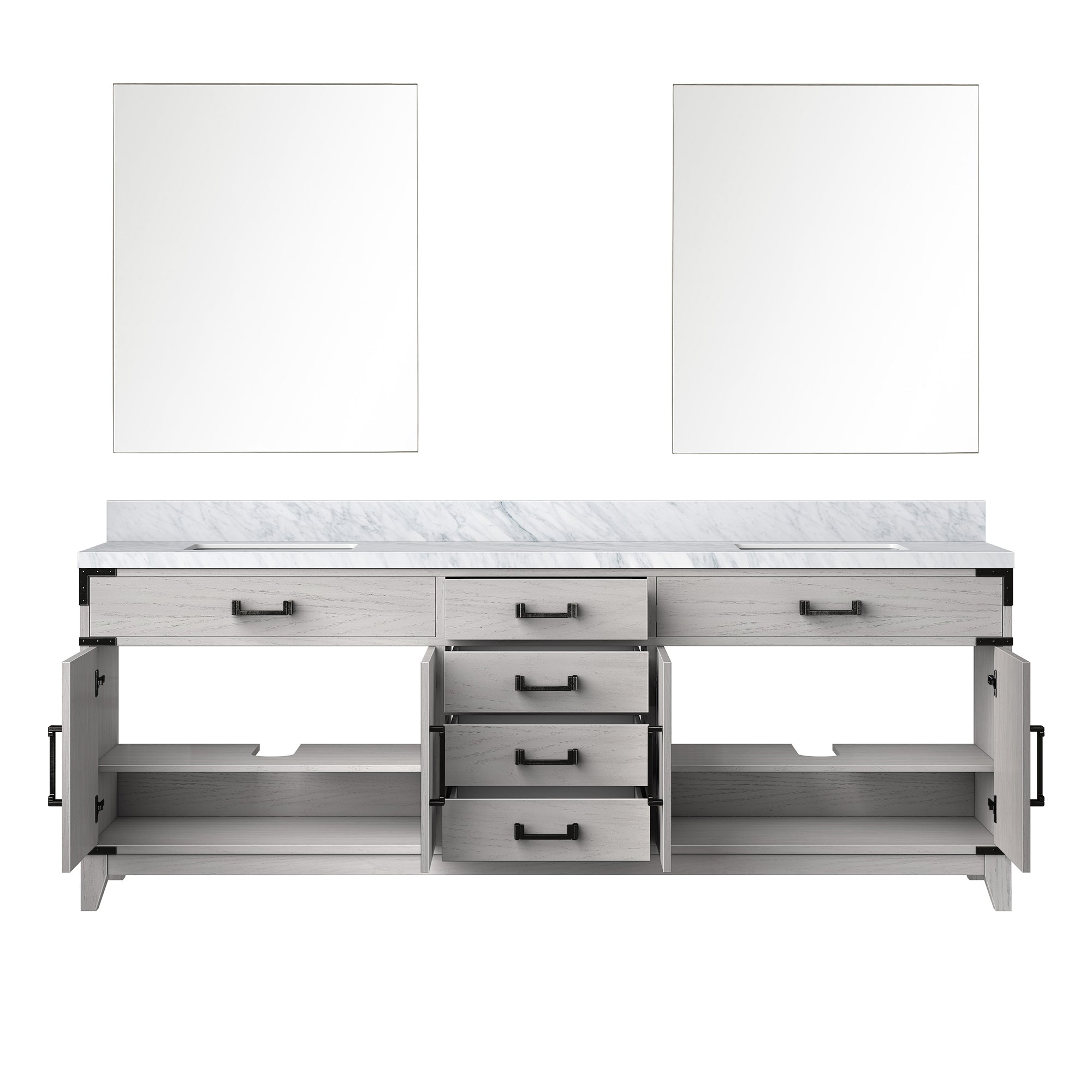 Laurel 84 in W x 22 in D White Oak Double Bath Vanity
