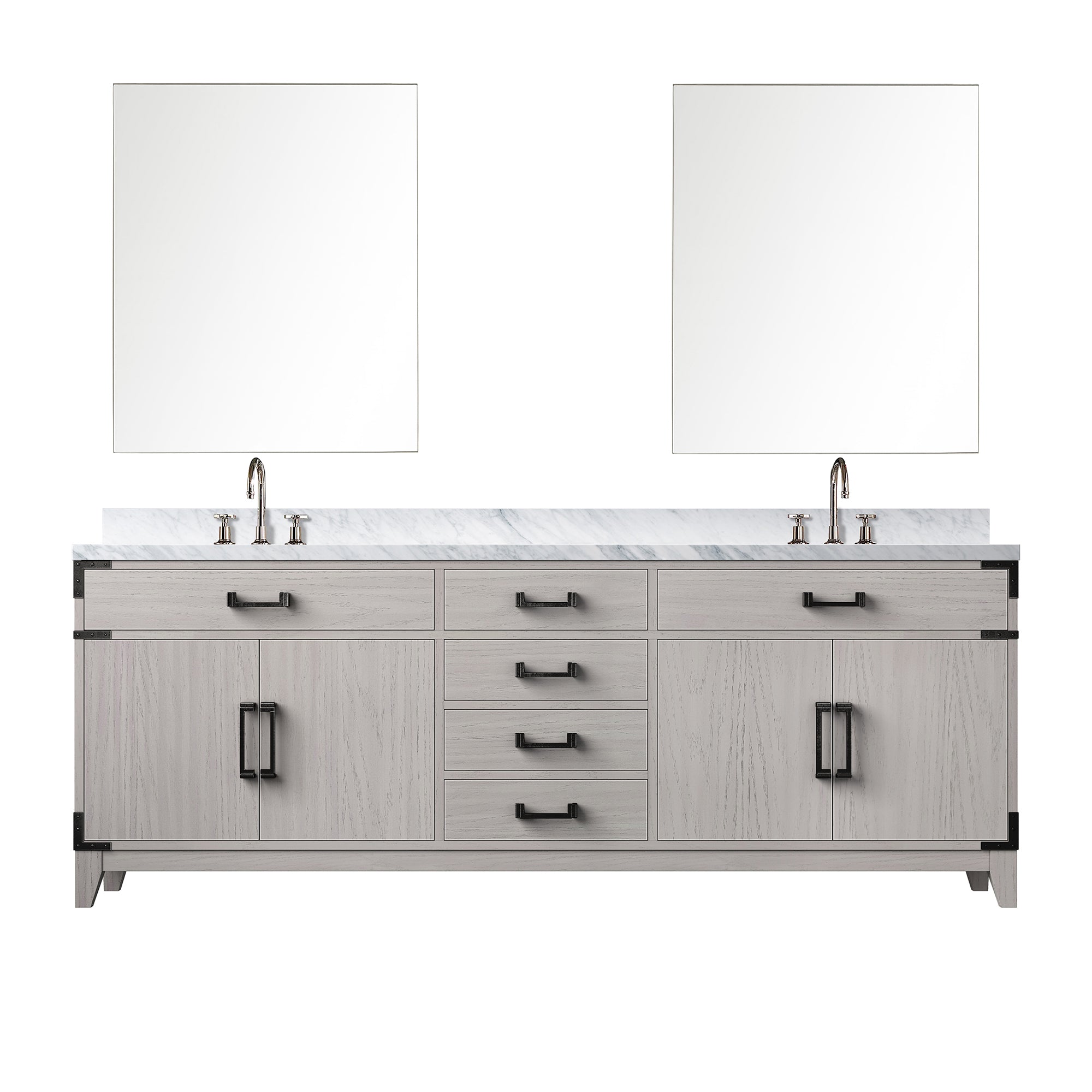 Laurel 84 in W x 22 in D White Oak Double Bath Vanity