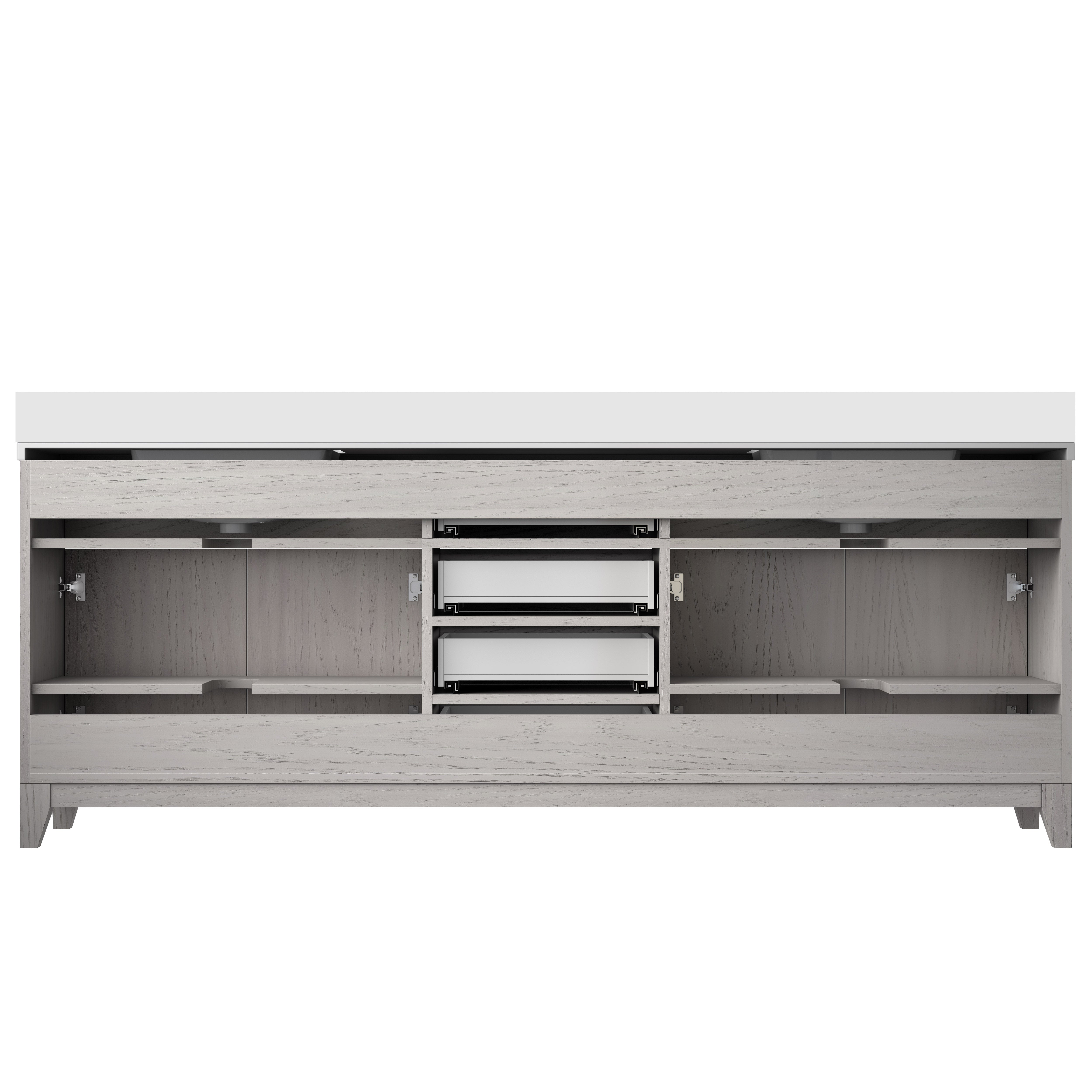 Laurel 84 in W x 22 in D White Oak Double Bath Vanity