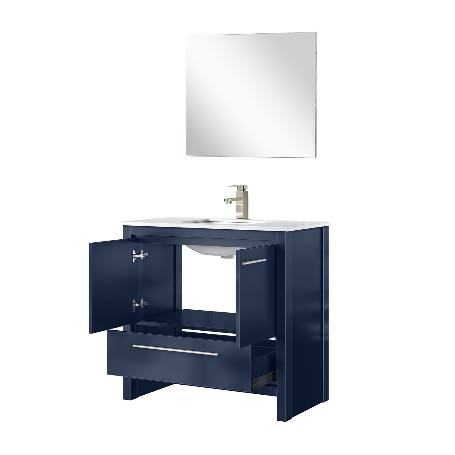 Lafarre 36 in W x 20 in D Navy Blue Bath Vanity