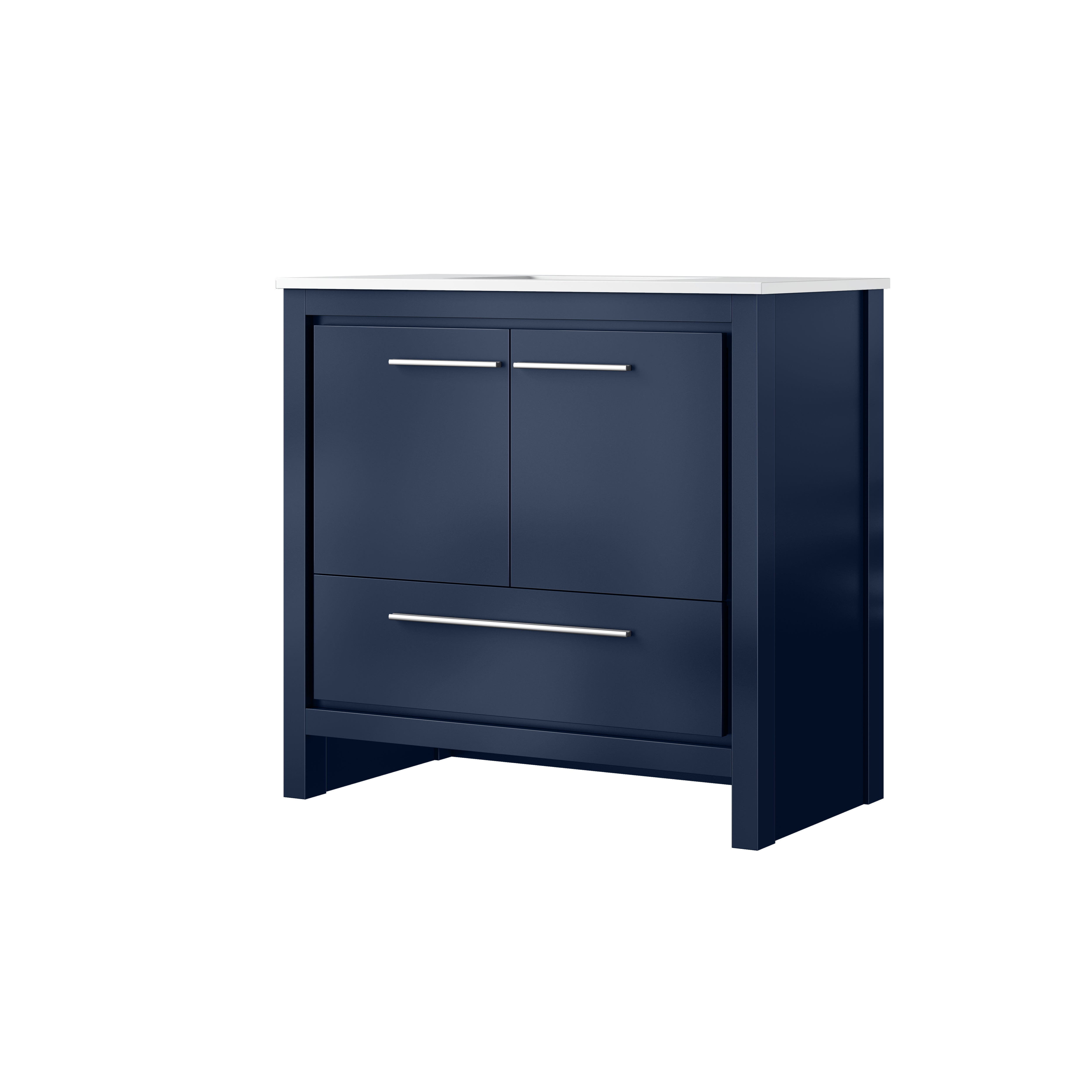 Lafarre 36 in W x 20 in D Navy Blue Bath Vanity