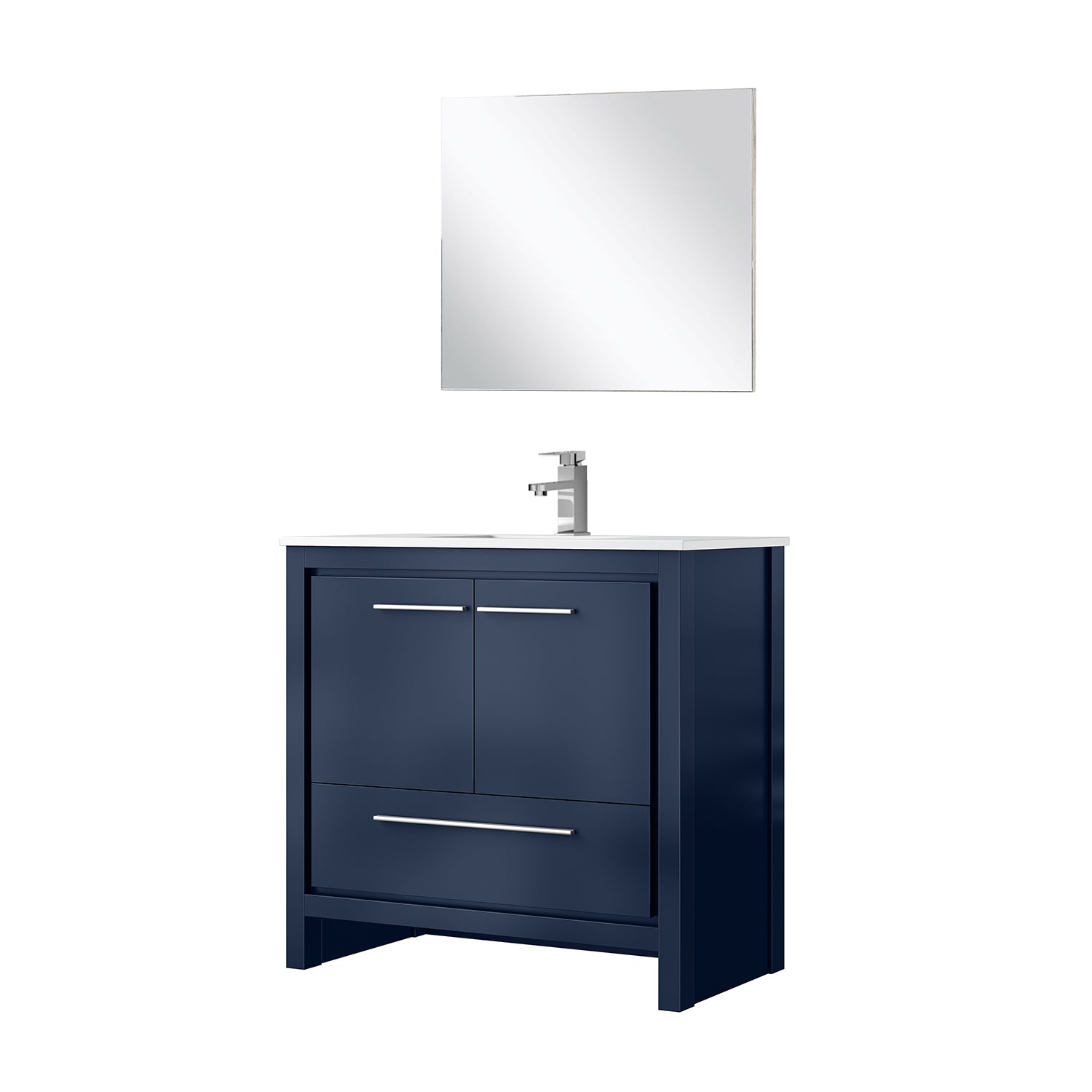 Lafarre 36 in W x 20 in D Navy Blue Bath Vanity