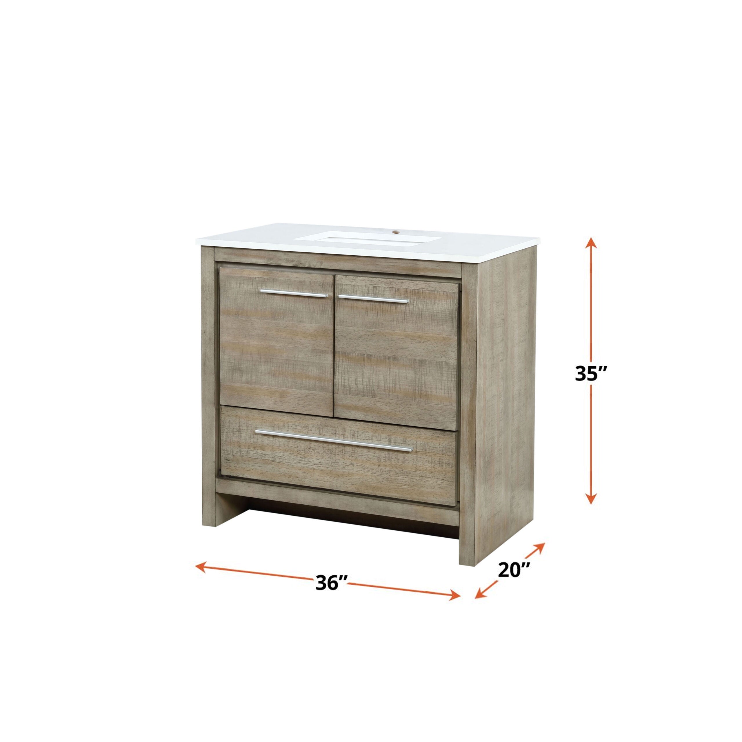 Lafarre 36 in W x 20 in D Rustic Acacia Bath Vanity