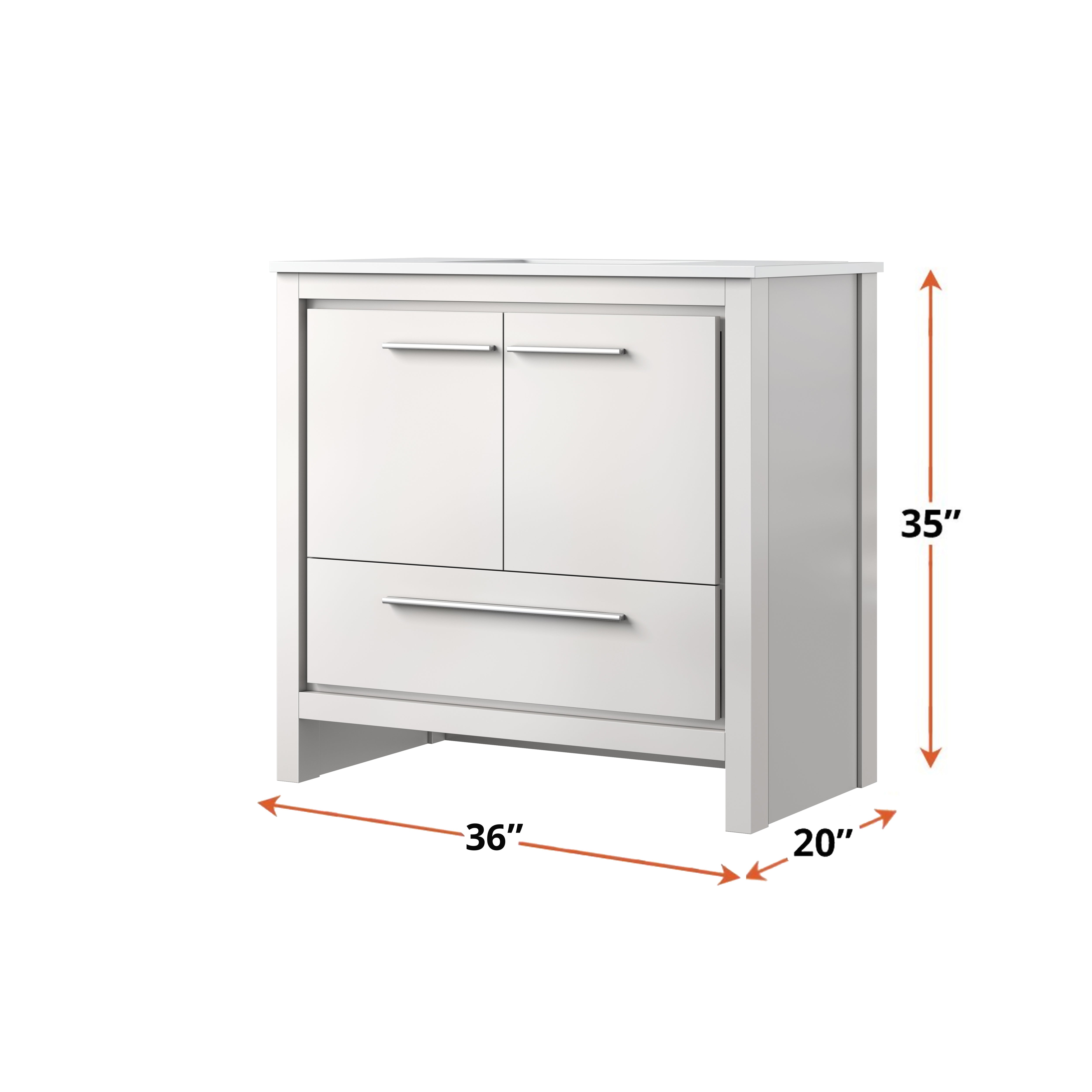 Lafarre 36 in W x 20 in D White Bath Vanity
