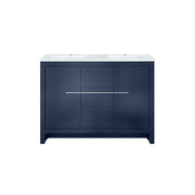 Lafarre 48 in W x 20 in D Navy Blue Double Bath Vanity