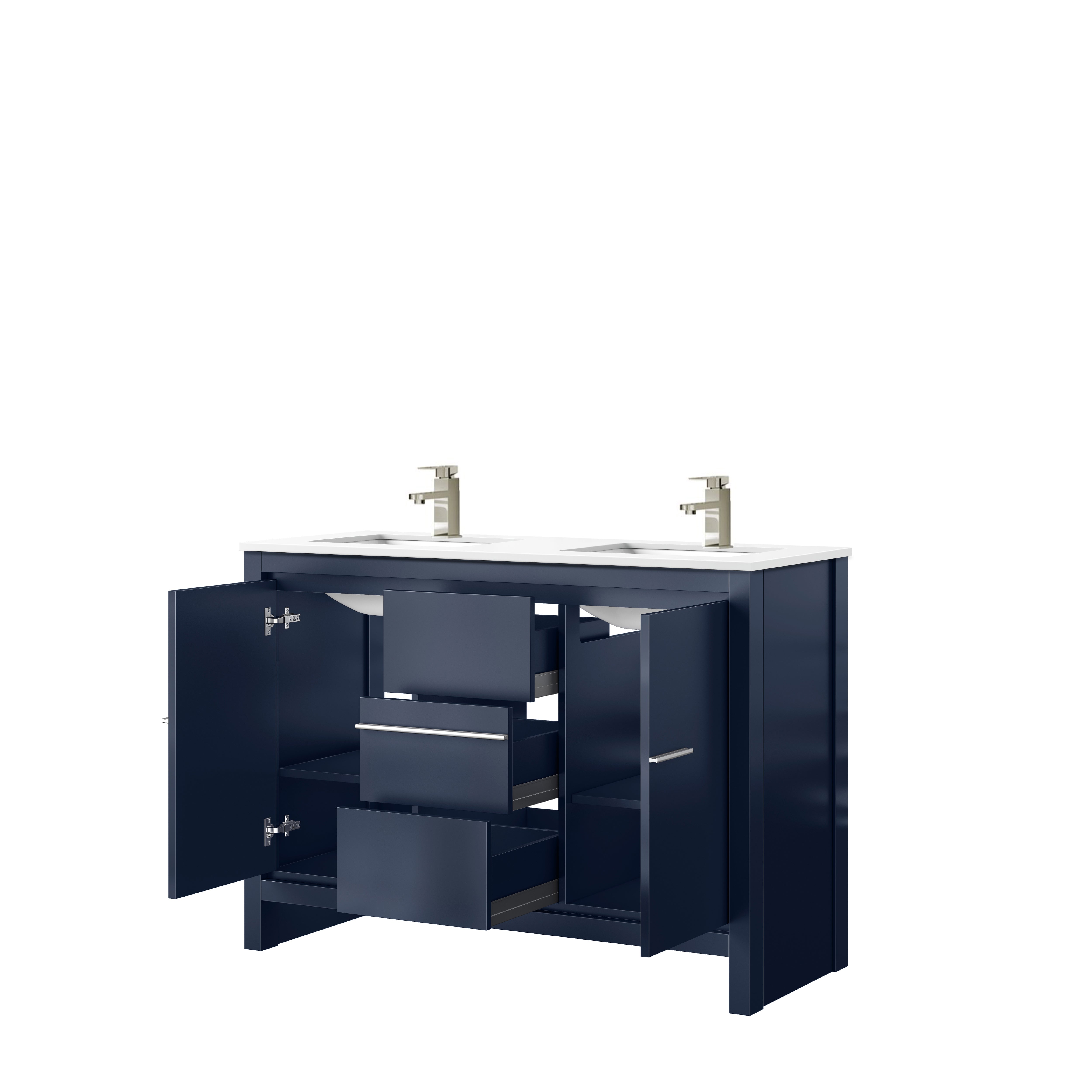 Lafarre 48 in W x 20 in D Navy Blue Double Bath Vanity