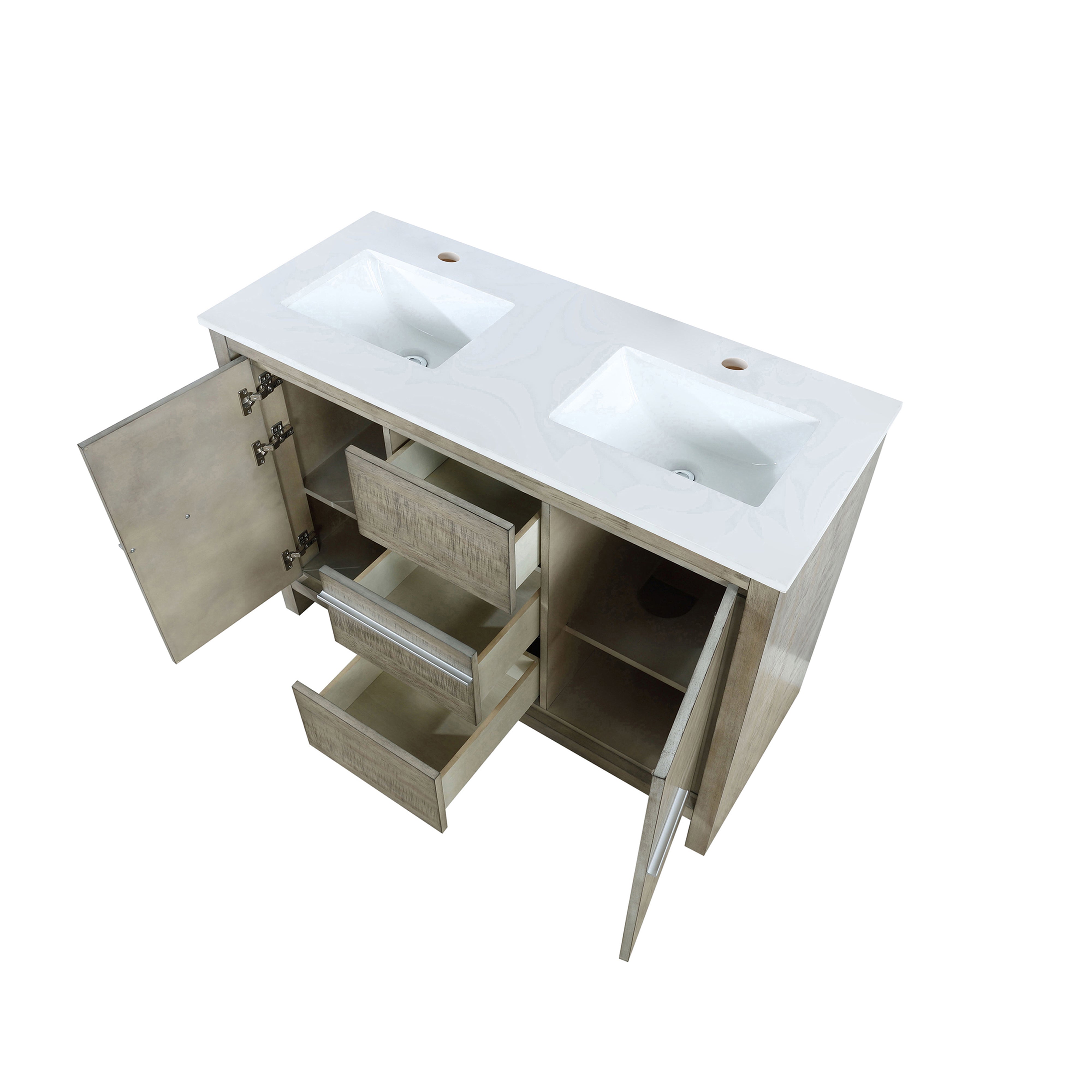 Lafarre 48 in W x 20 in D Rustic Acacia Double Bath Vanity
