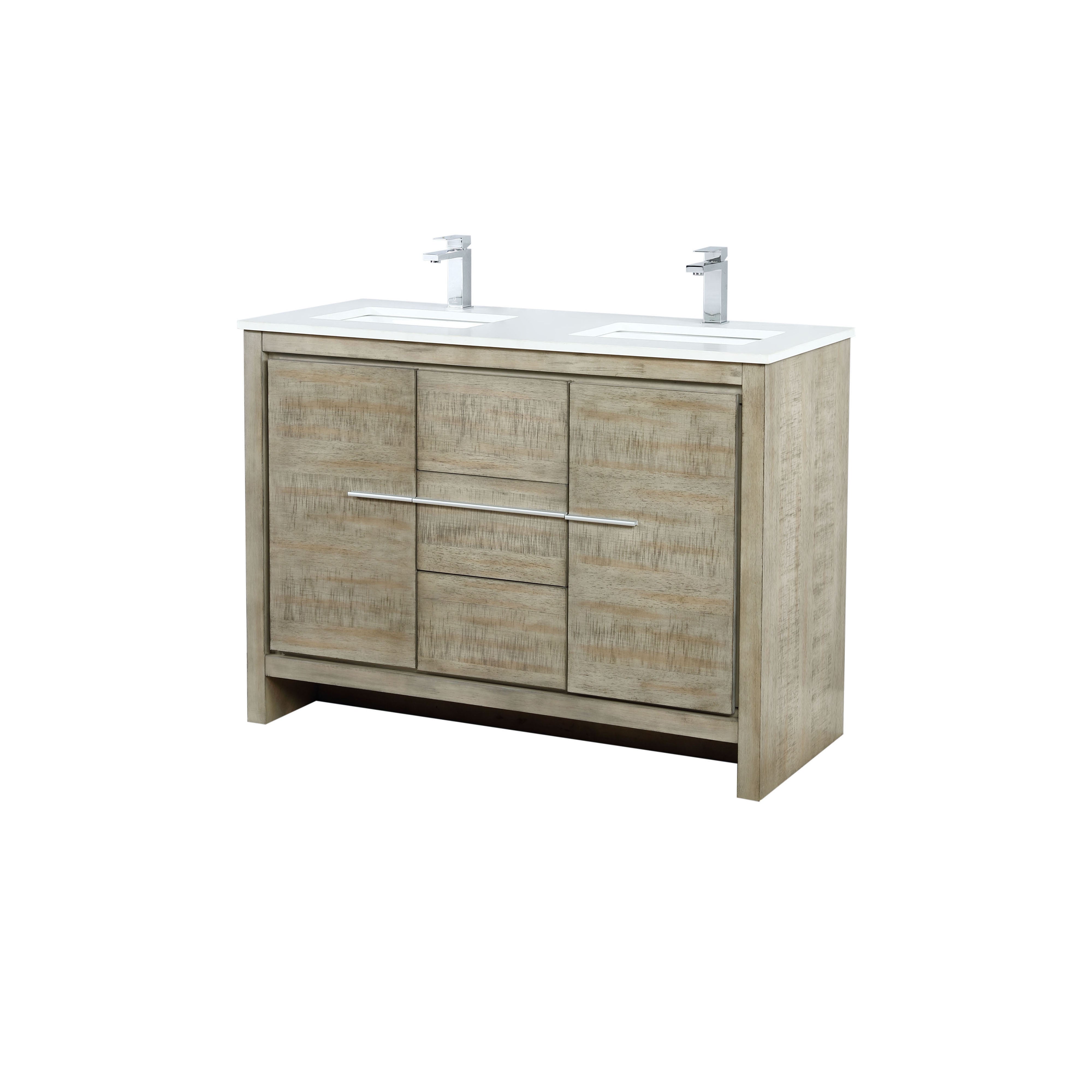 Lafarre 48 in W x 20 in D Rustic Acacia Double Bath Vanity