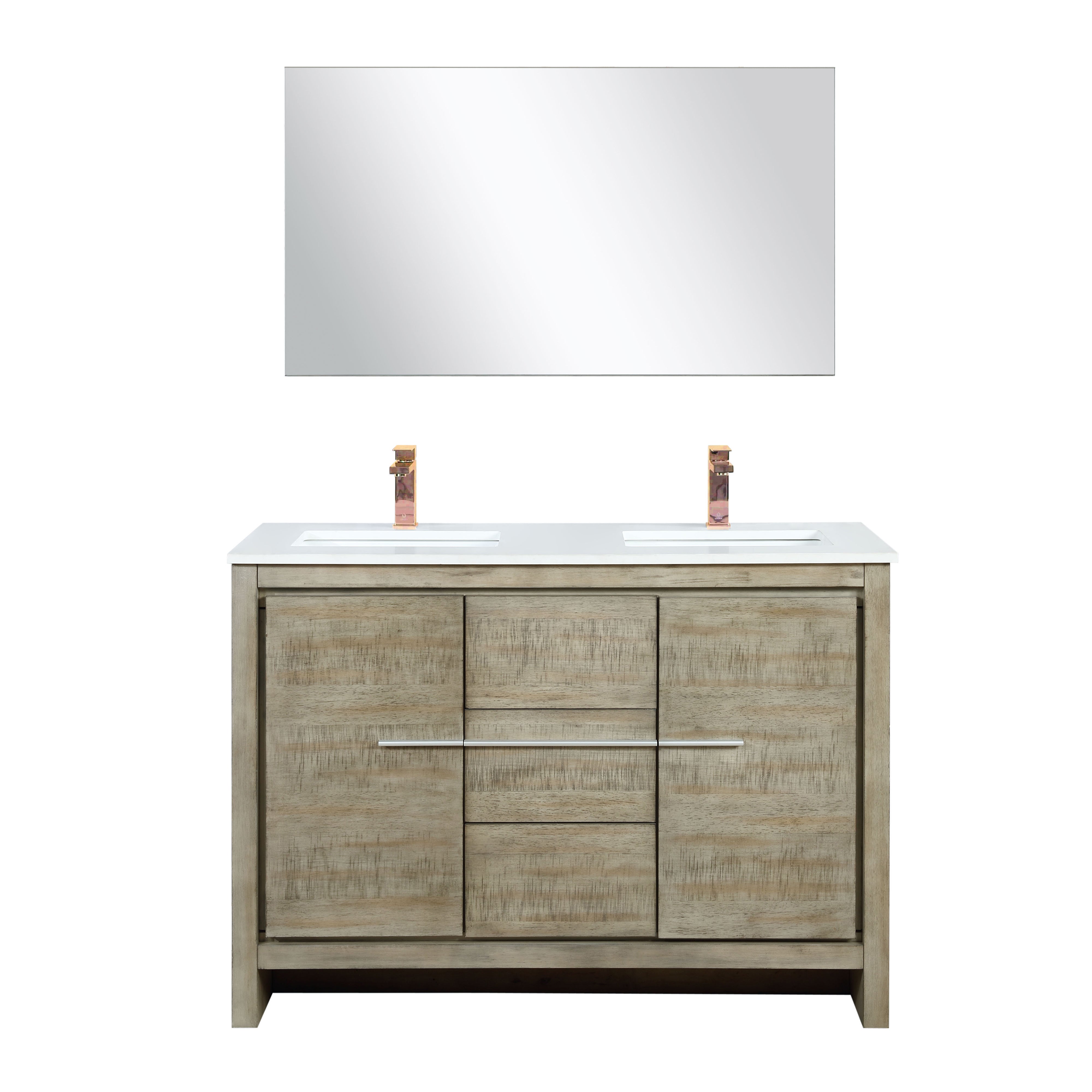 Lafarre 48 in W x 20 in D Rustic Acacia Double Bath Vanity