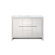 Lafarre 48 in W x 20 in D White Double Bath Vanity
