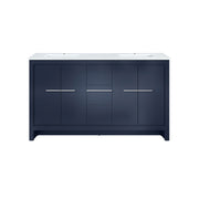 Lafarre 60 in W x 20 in D Navy Blue Double Bath Vanity