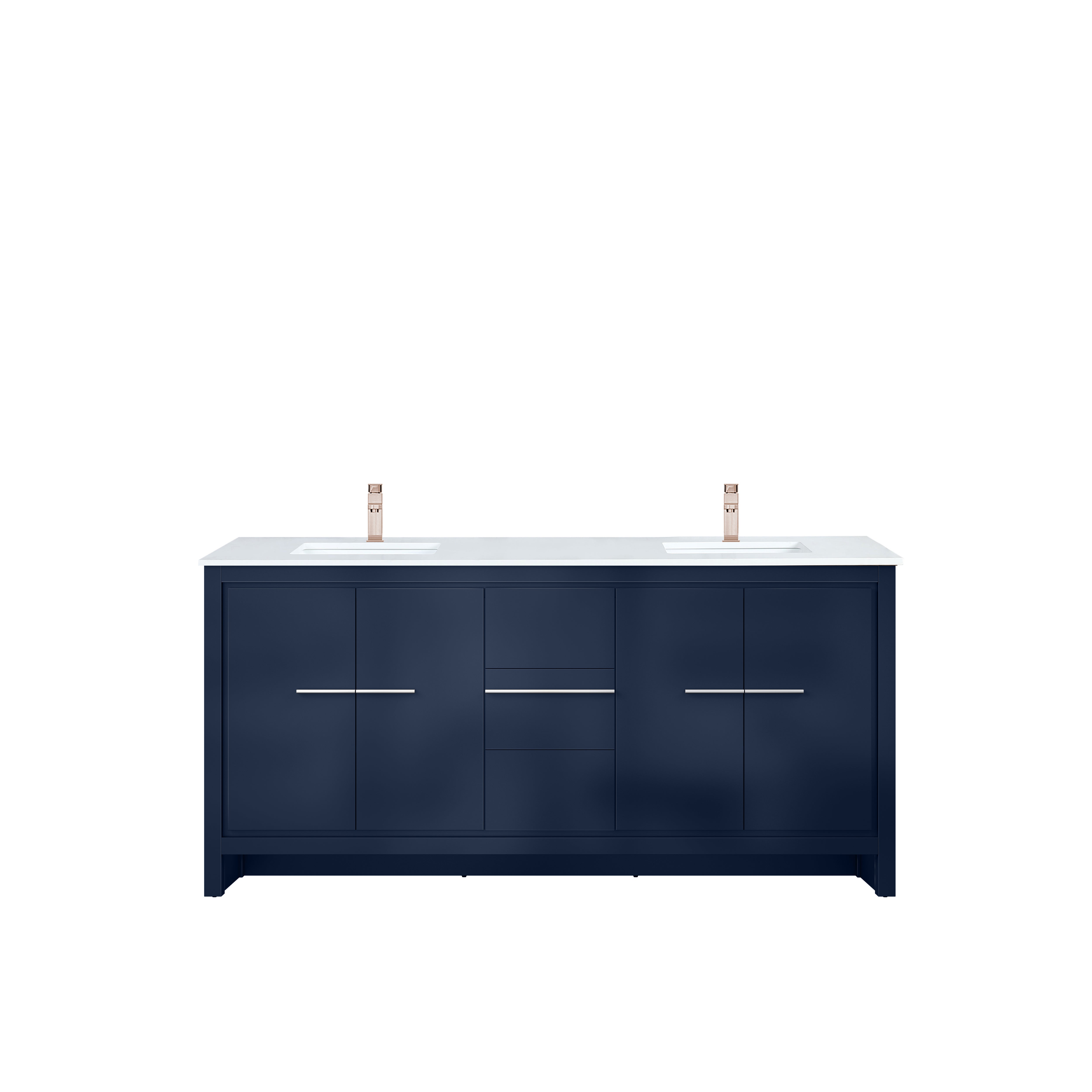 Lafarre 72 in W x 20 in D Navy Blue Double Bath Vanity