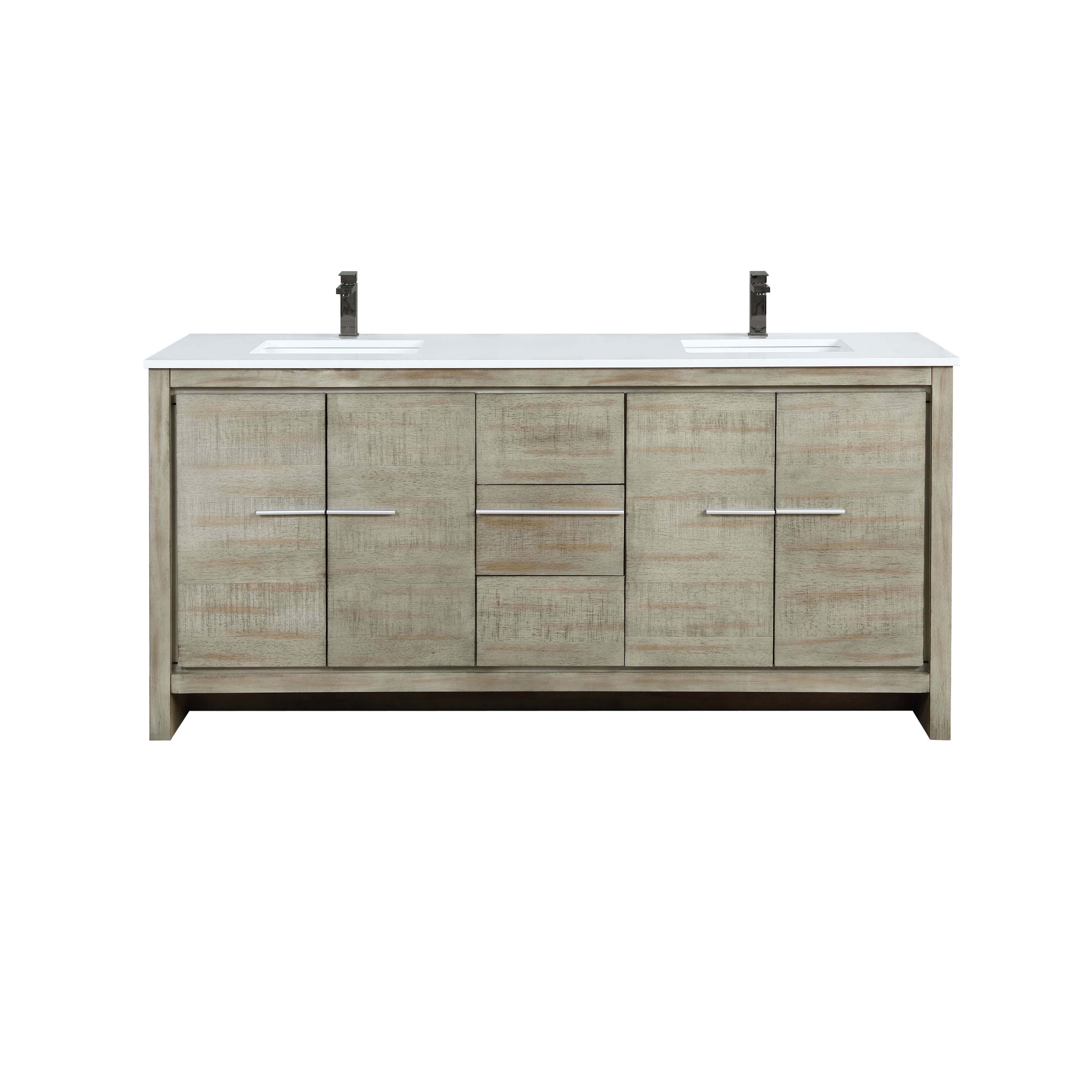 Lafarre 72 in W x 20 in D Rustic Acacia Double Bath Vanity