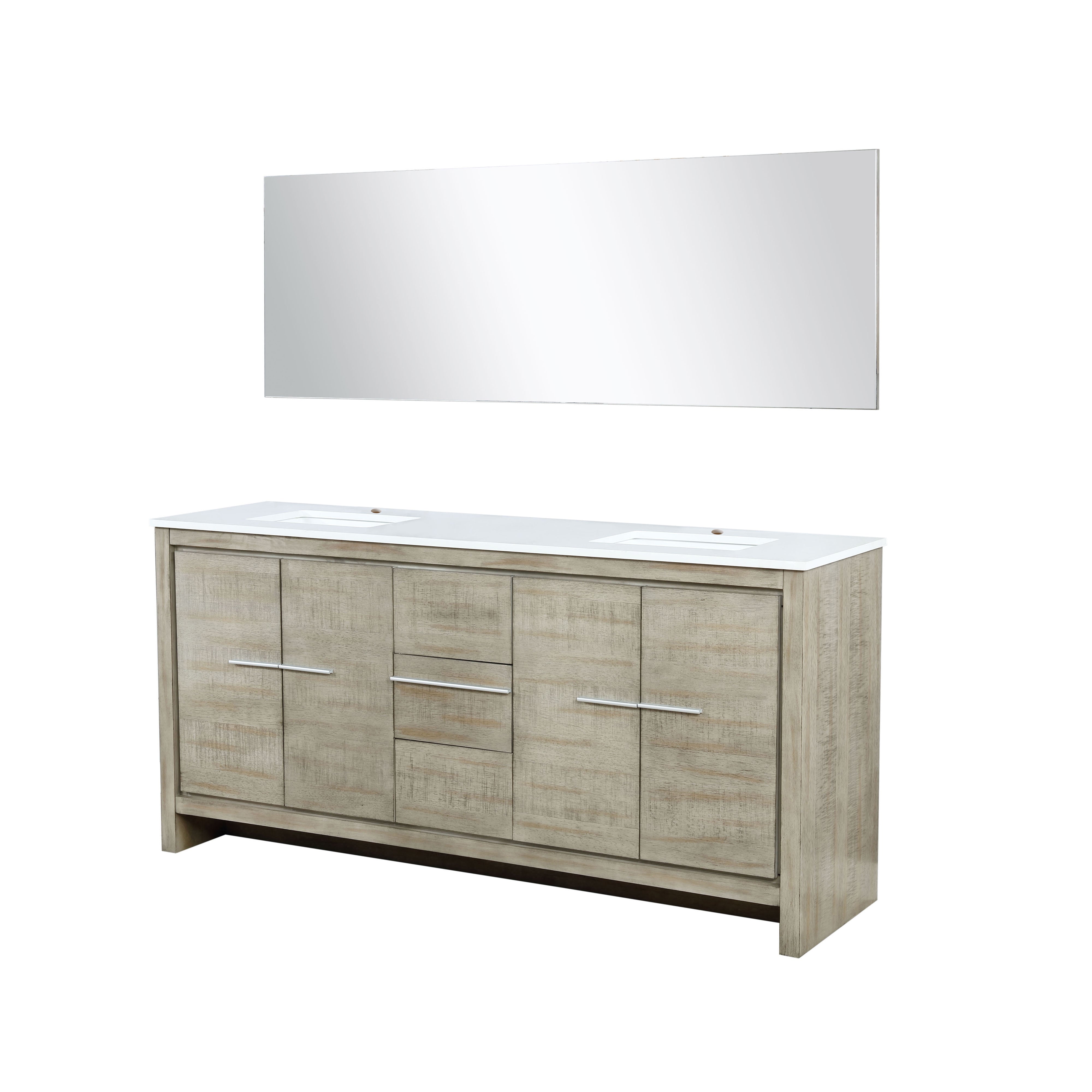 Lafarre 72 in W x 20 in D Rustic Acacia Double Bath Vanity