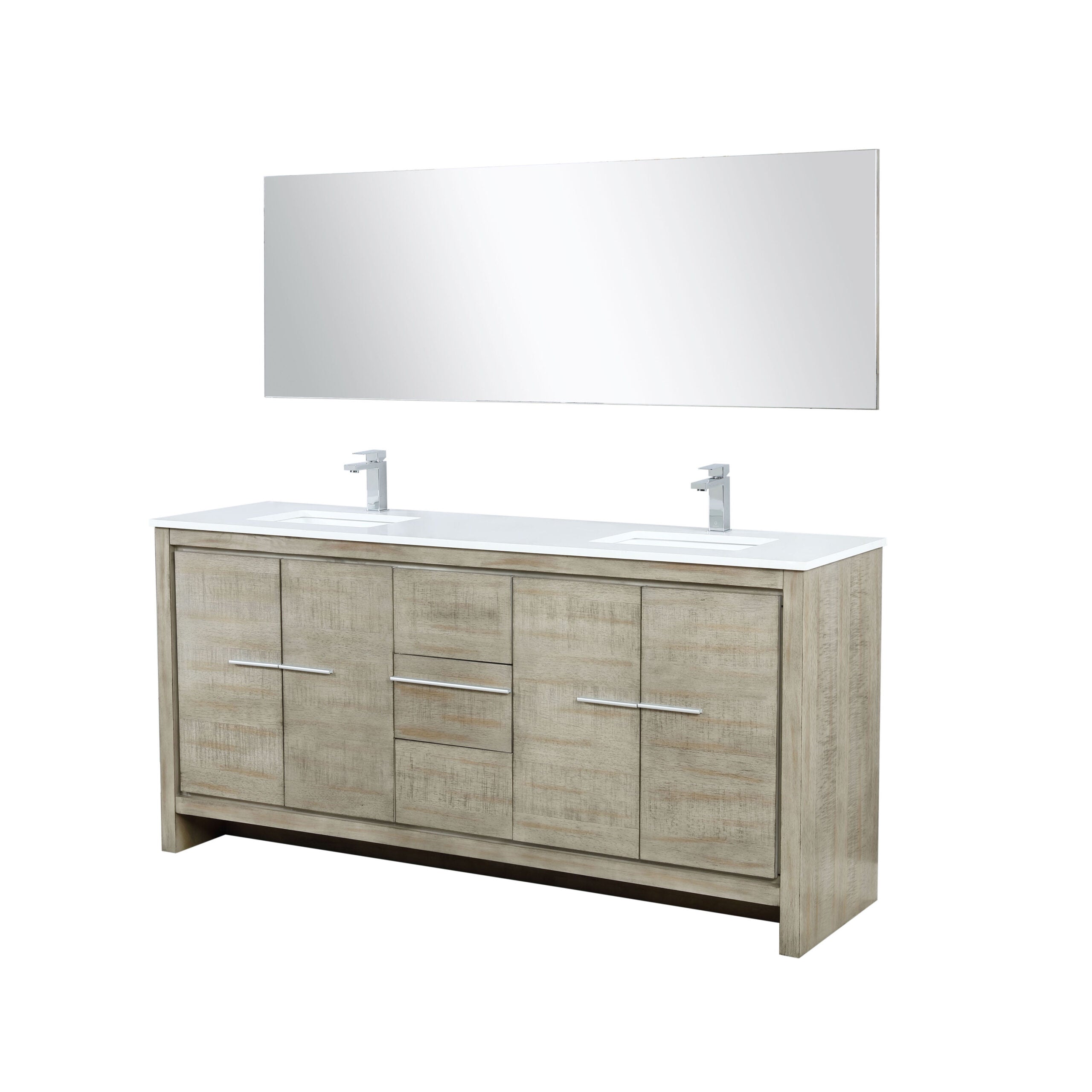 Lafarre 72 in W x 20 in D Rustic Acacia Double Bath Vanity