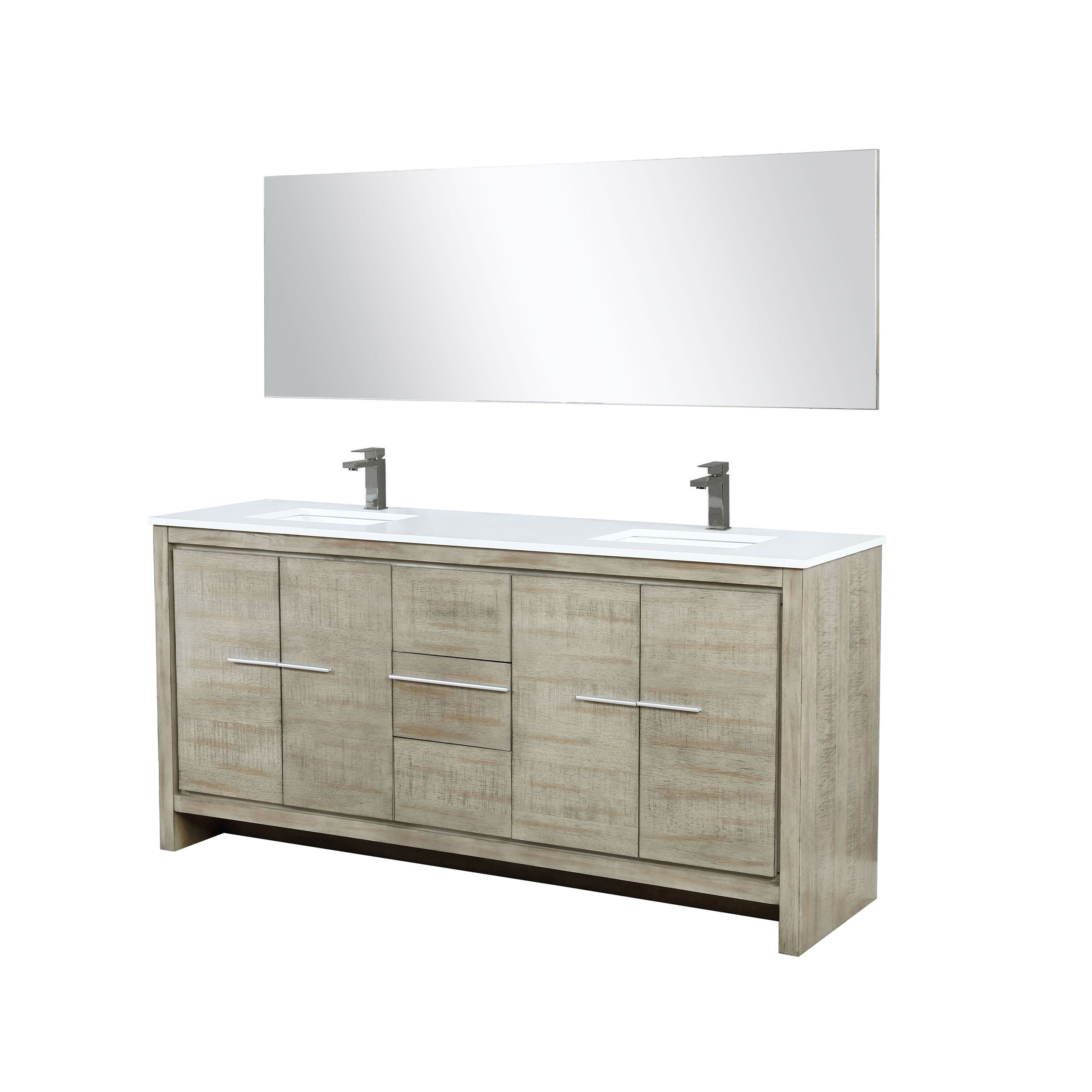 Lafarre 72 in W x 20 in D Rustic Acacia Double Bath Vanity