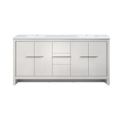 Lafarre 72 in W x 20 in D White Double Bath Vanity
