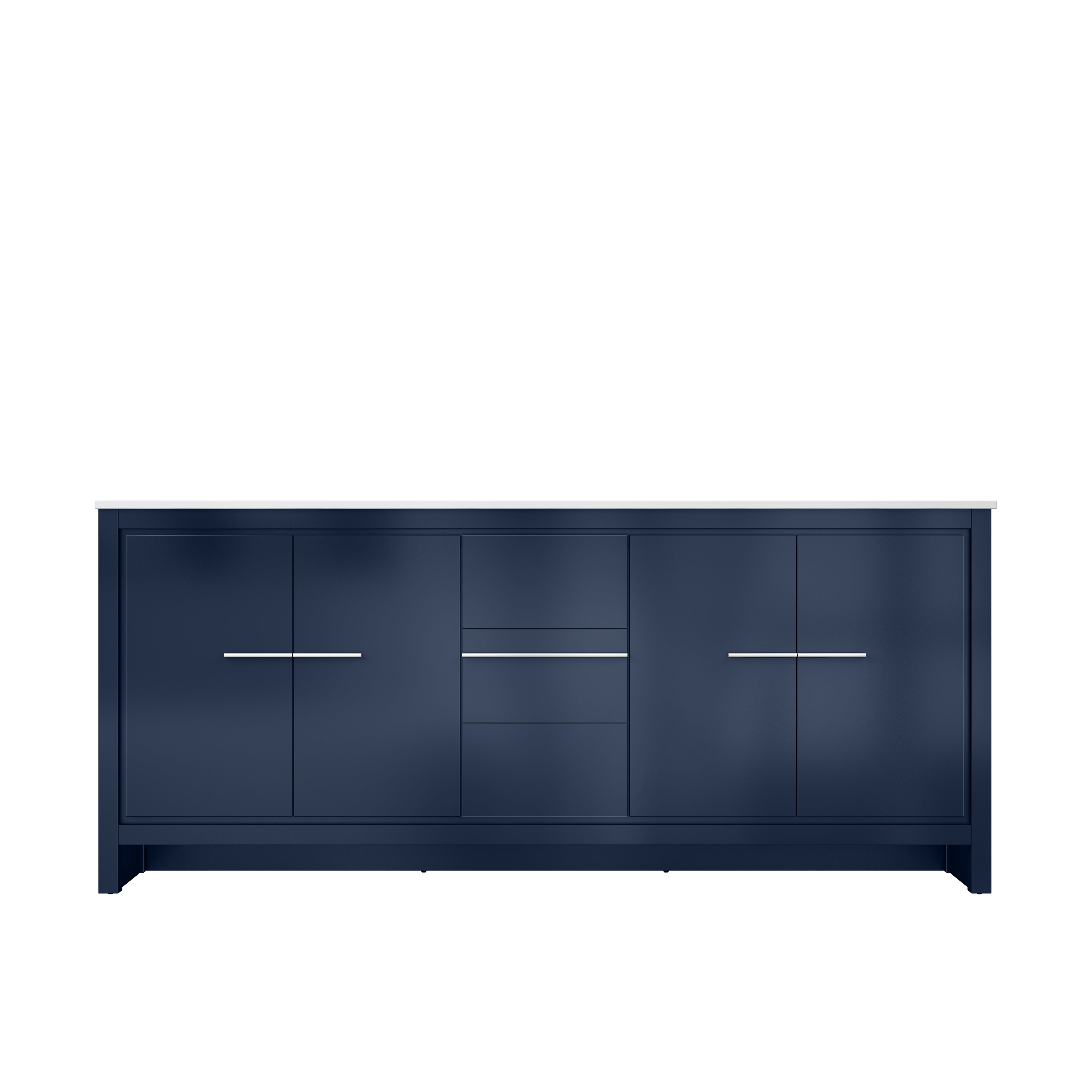 Lafarre 80 in W x 20 in D Navy Blue Double Bath Vanity