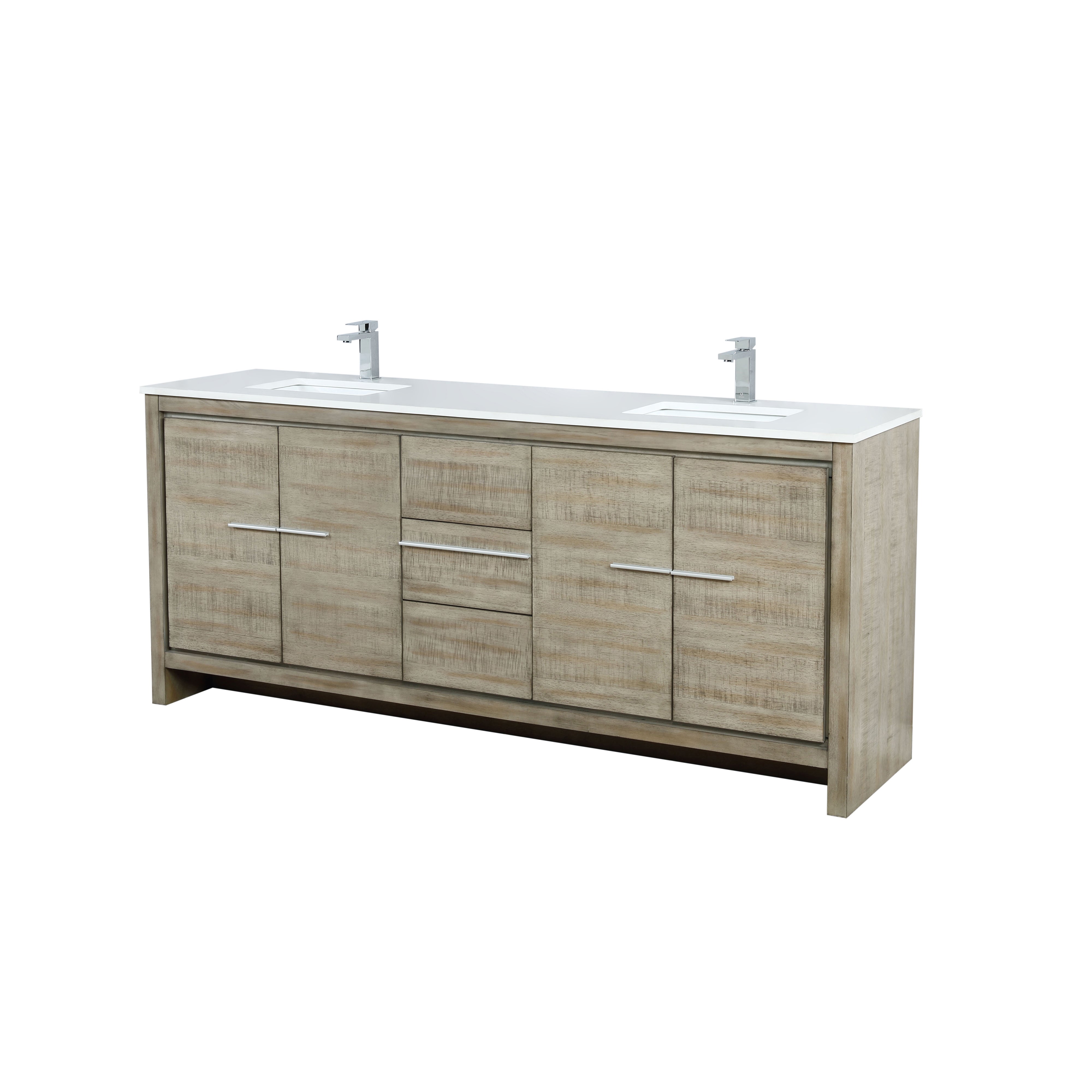 Lafarre 80 in W x 20 in D Rustic Acacia Double Bath Vanity