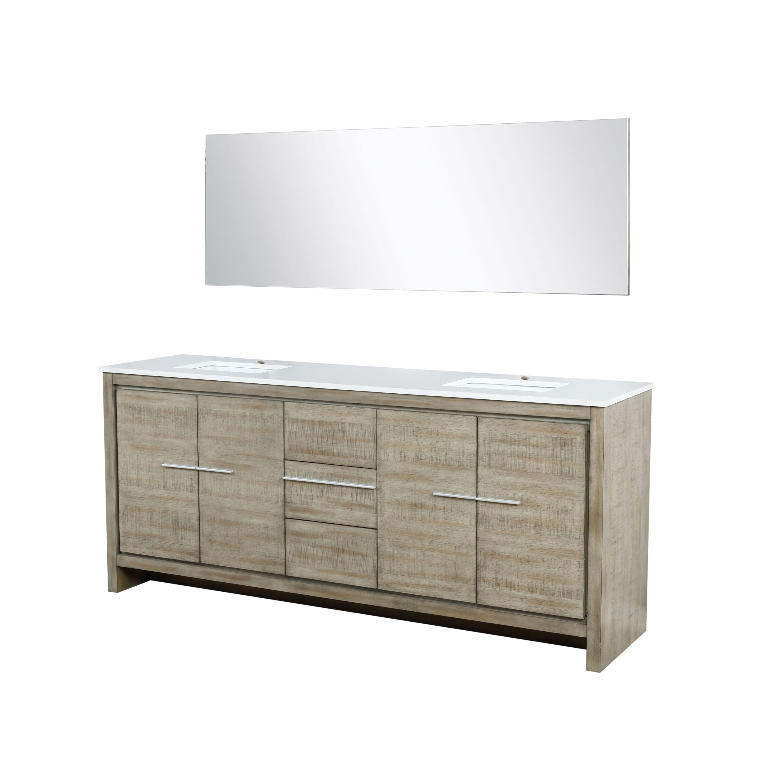 Lafarre 80 in W x 20 in D Rustic Acacia Double Bath Vanity